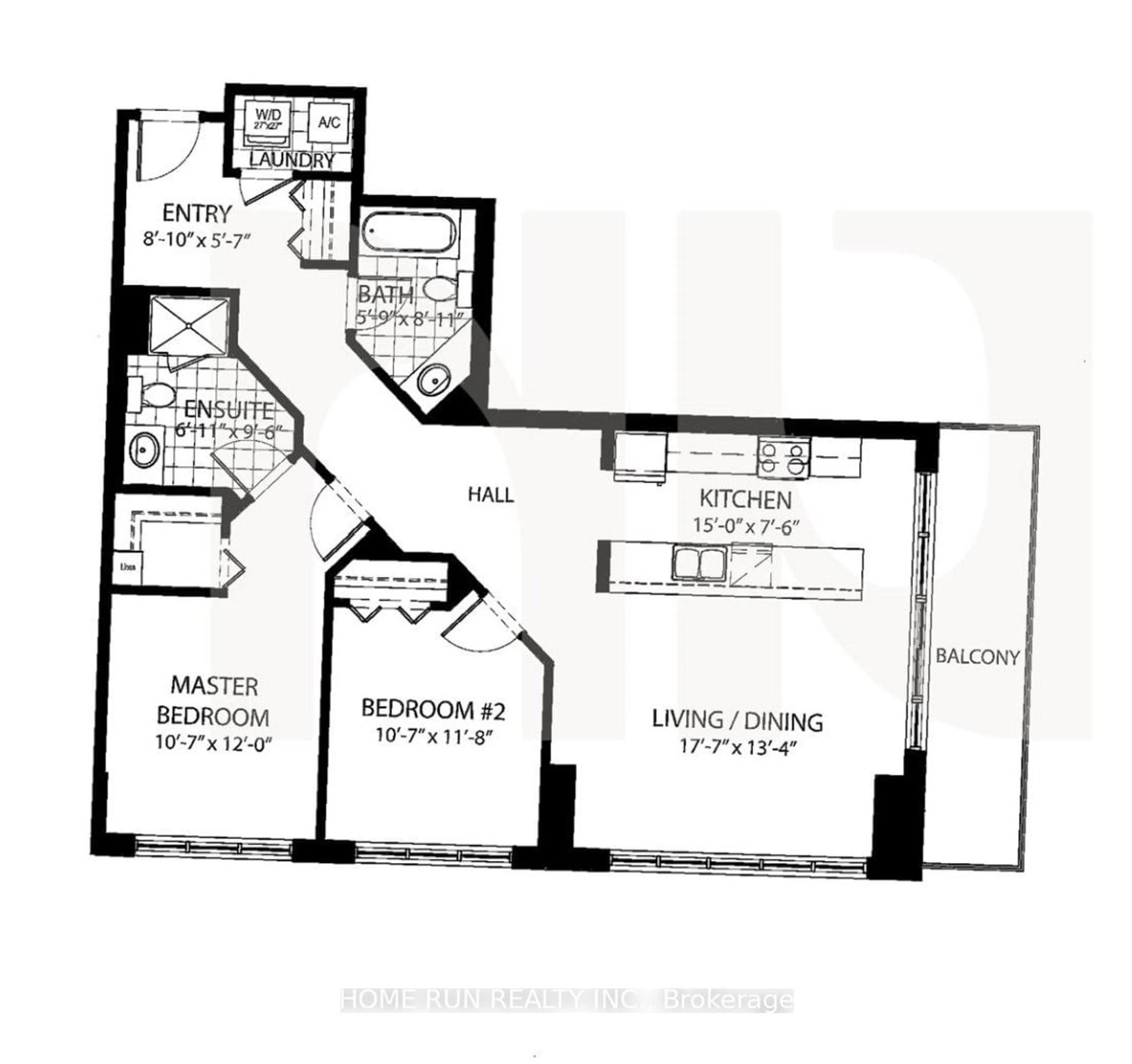 Floor plan for 330 TITAN #1010, Cityview - Parkwoods Hills - Rideau Shore Ontario K2G 1G3