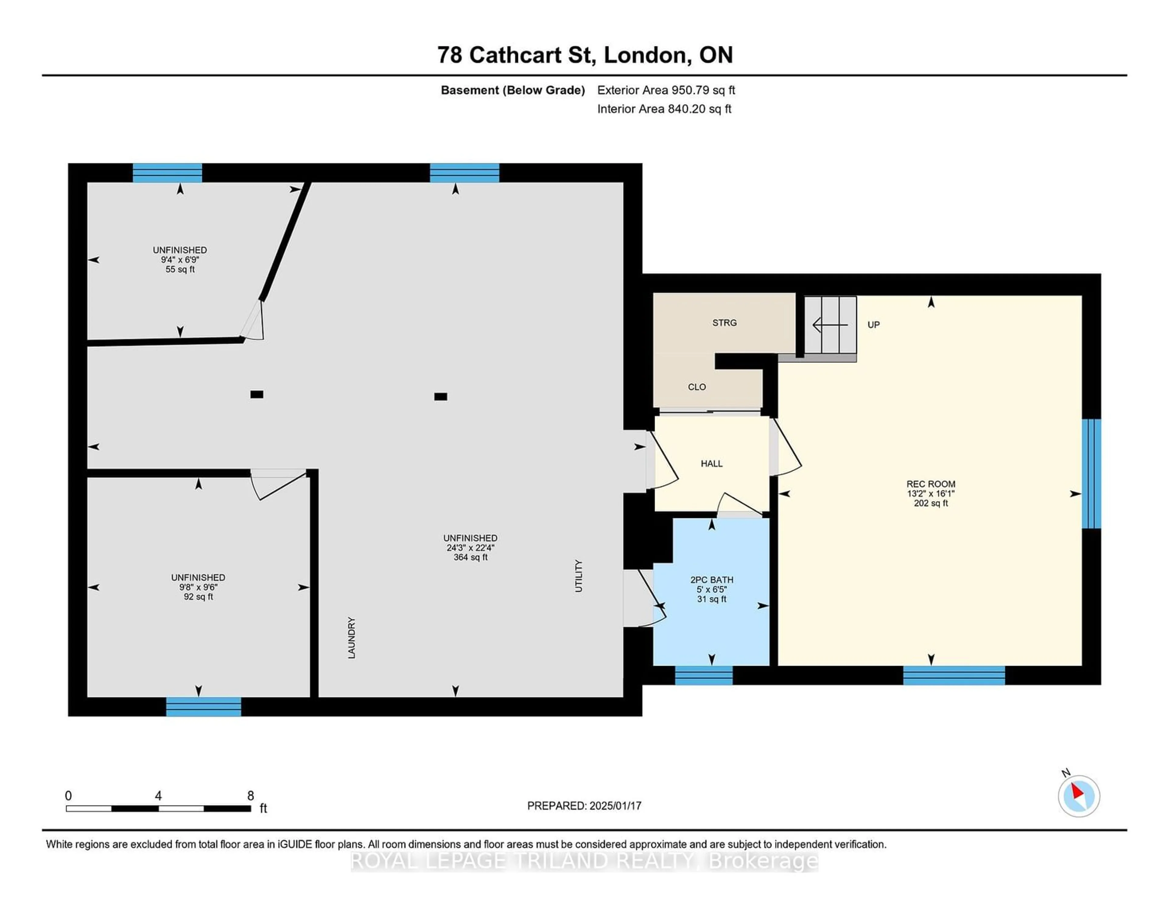 Floor plan for 78 Cathcart St, London Ontario N6C 3M1