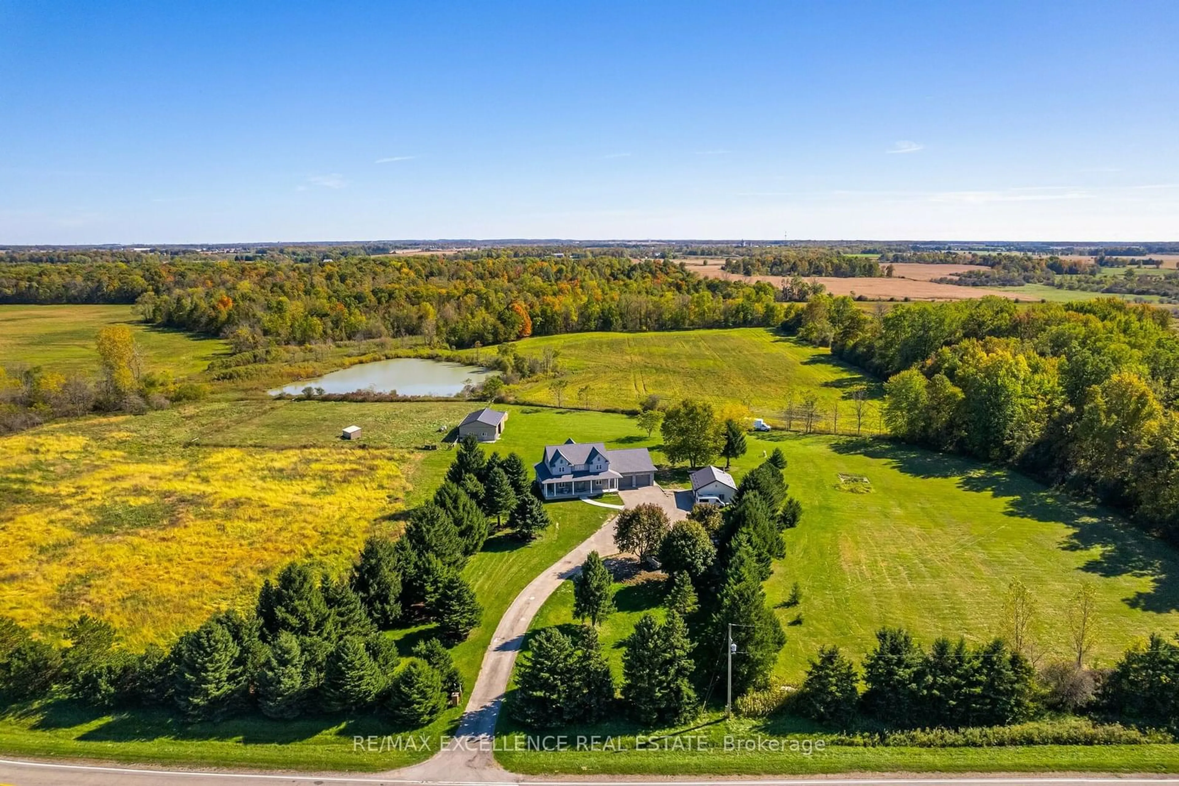 A pic from outside/outdoor area/front of a property/back of a property/a pic from drone, water/lake/river/ocean view for 11786 Parson Rd, Southwold Ontario N5P 3T2