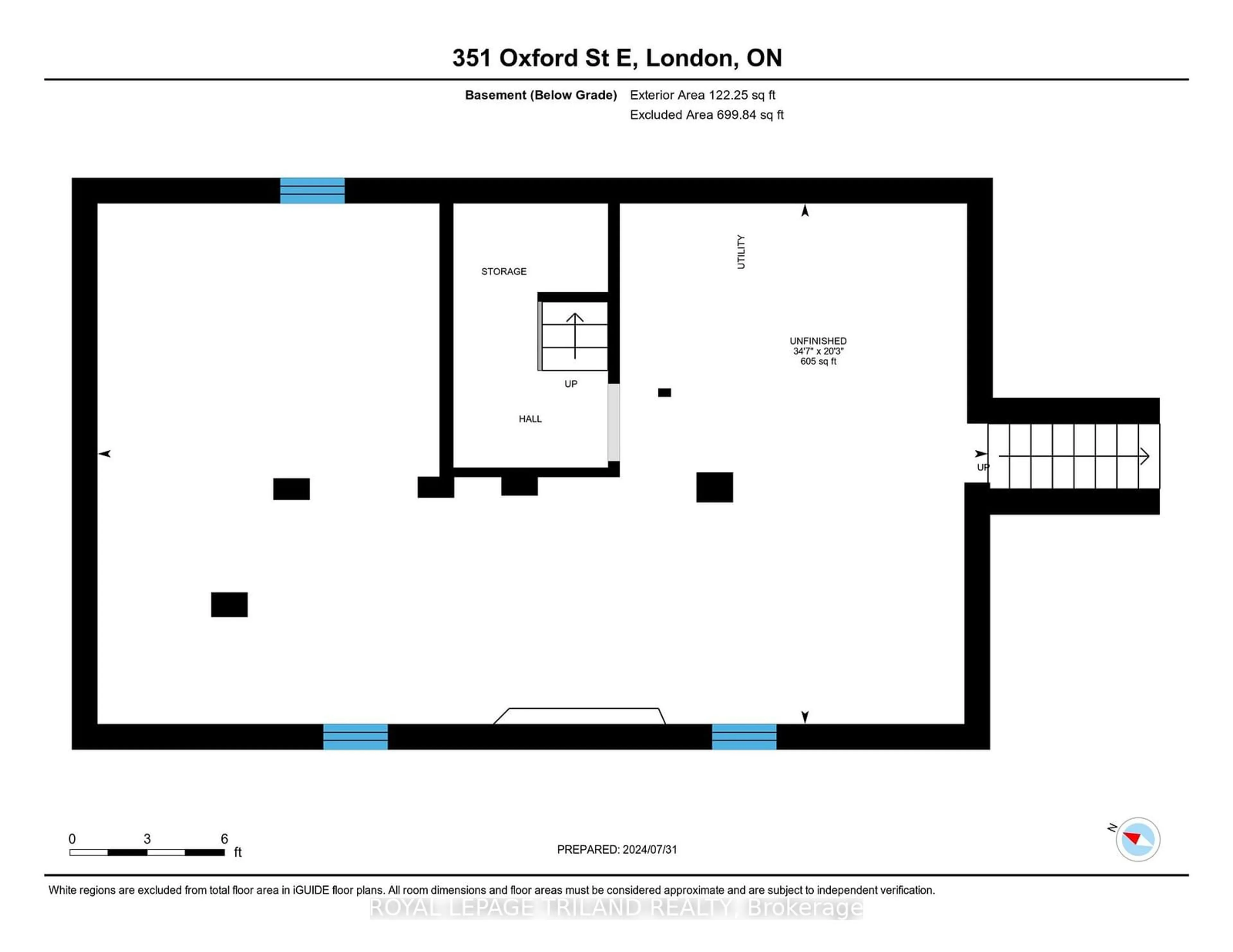 Floor plan for 351 Oxford St, London Ontario N6A 1V6