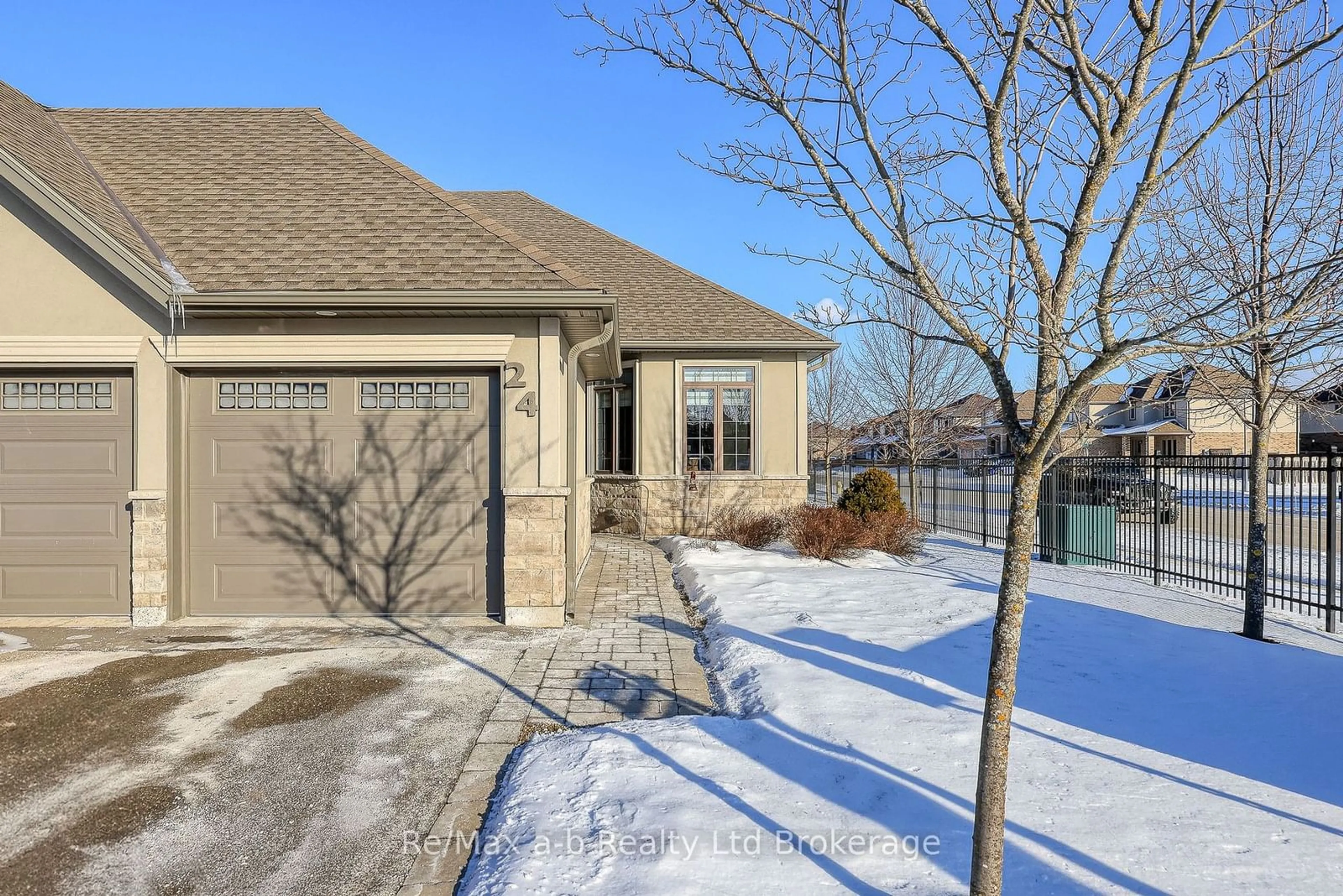 Home with brick exterior material, street for 247 Munnoch Blvd #24, Woodstock Ontario N4T 0K2