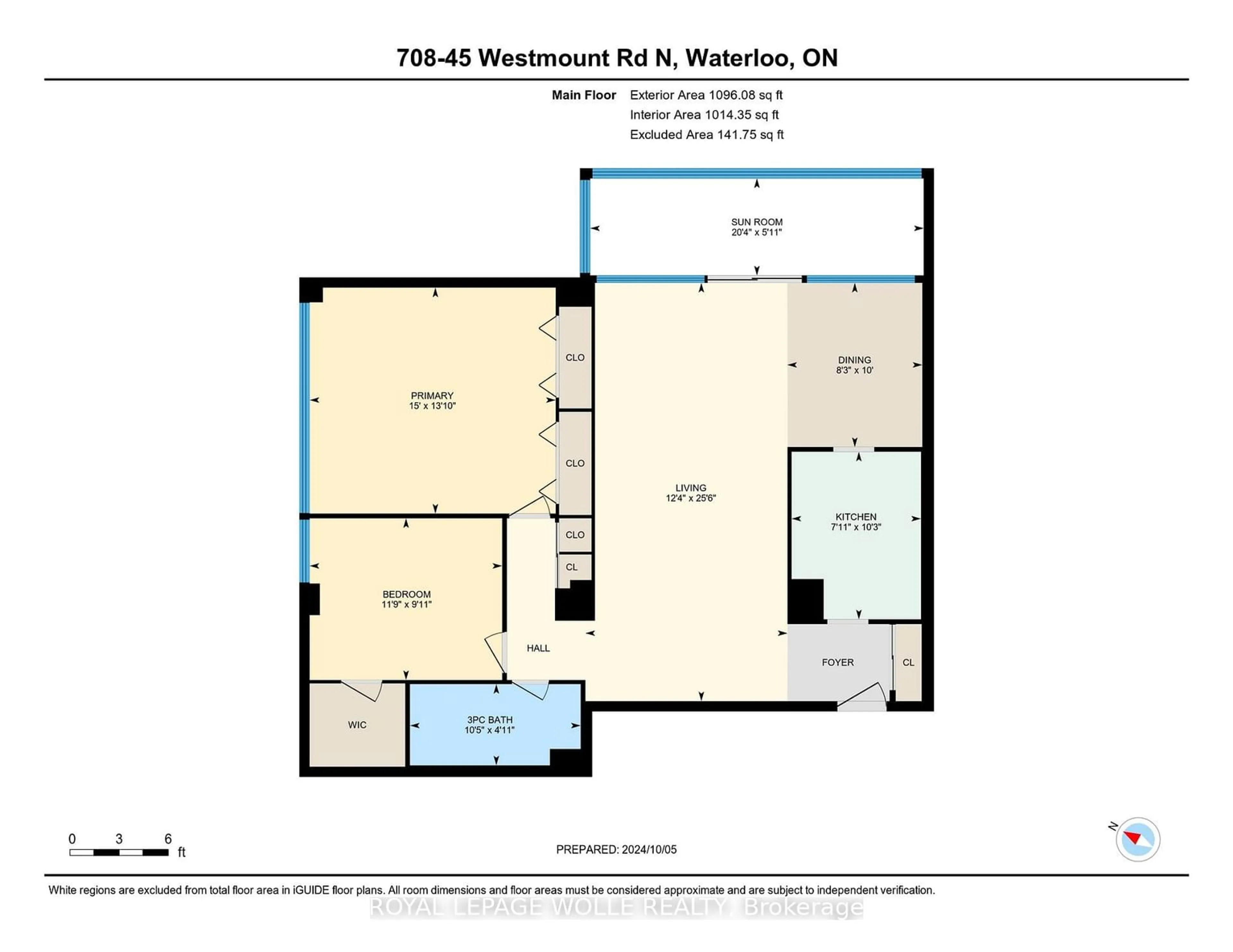 Floor plan for 45 Westmount Rd #708, Waterloo Ontario N2L 2R3