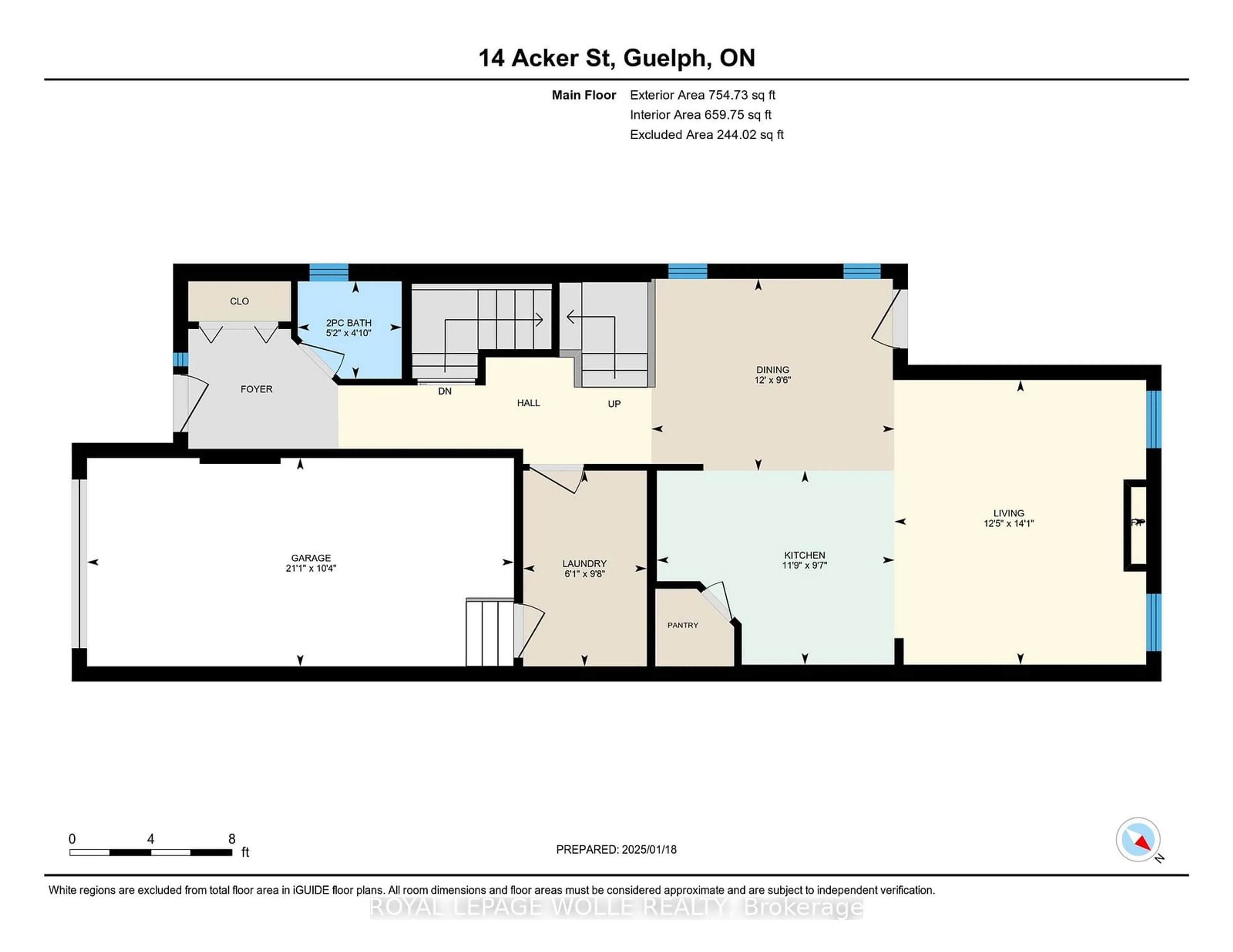 Floor plan for 14 Acker St, Guelph Ontario N1E 0G1