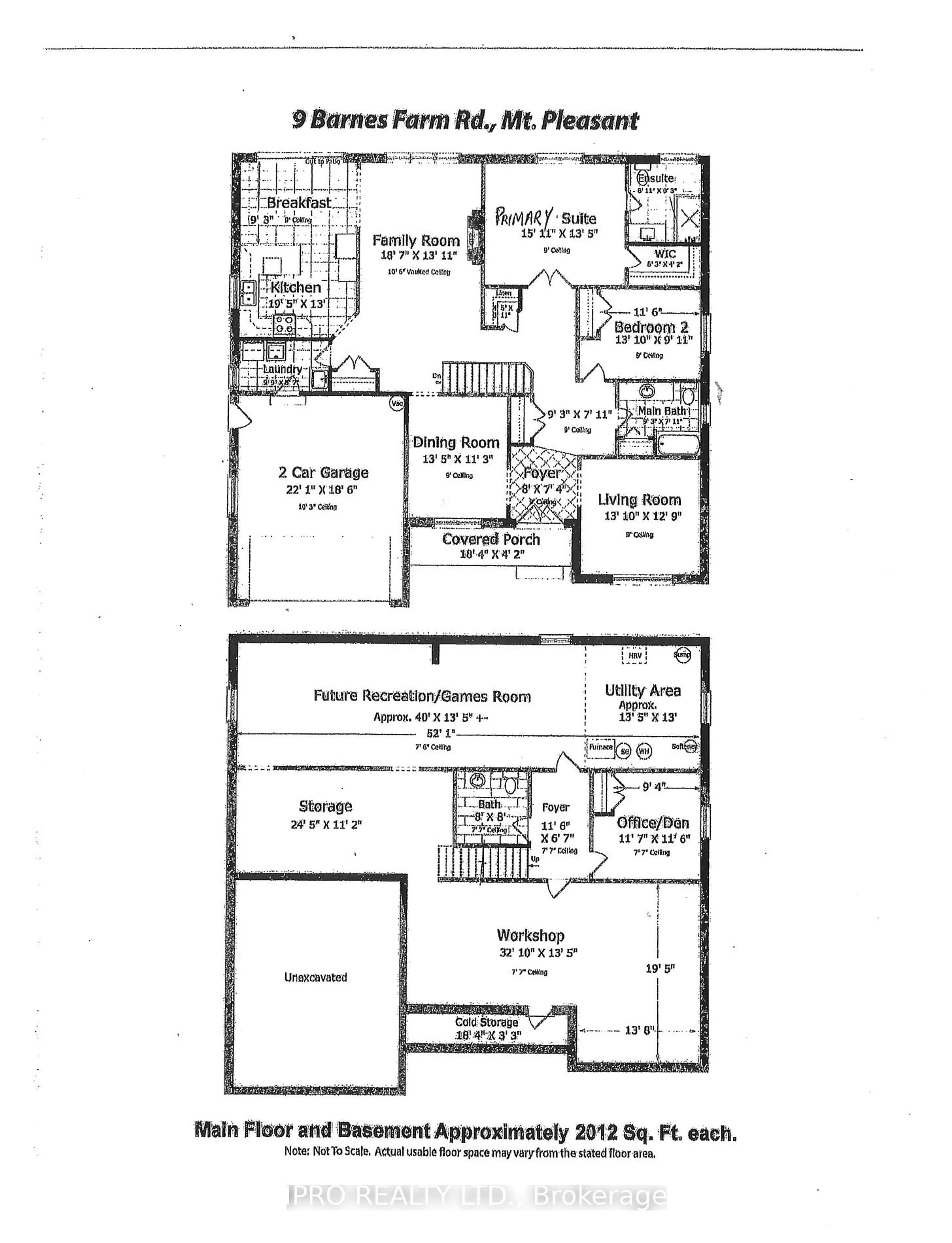 Floor plan for 9 Barnes Farm Rd, Brant Ontario N0E 1K0