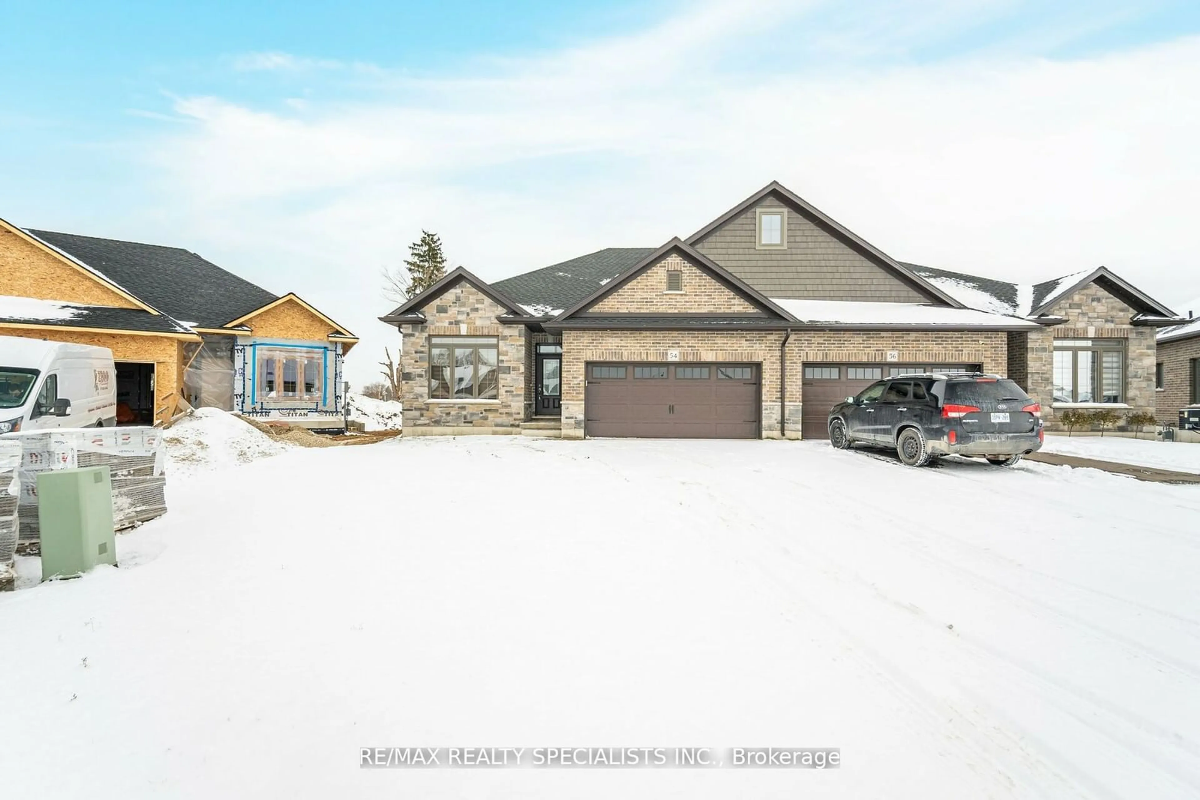 A pic from outside/outdoor area/front of a property/back of a property/a pic from drone, street for 54 Matheson Cres, East Zorra-Tavistock Ontario N0J 1M0