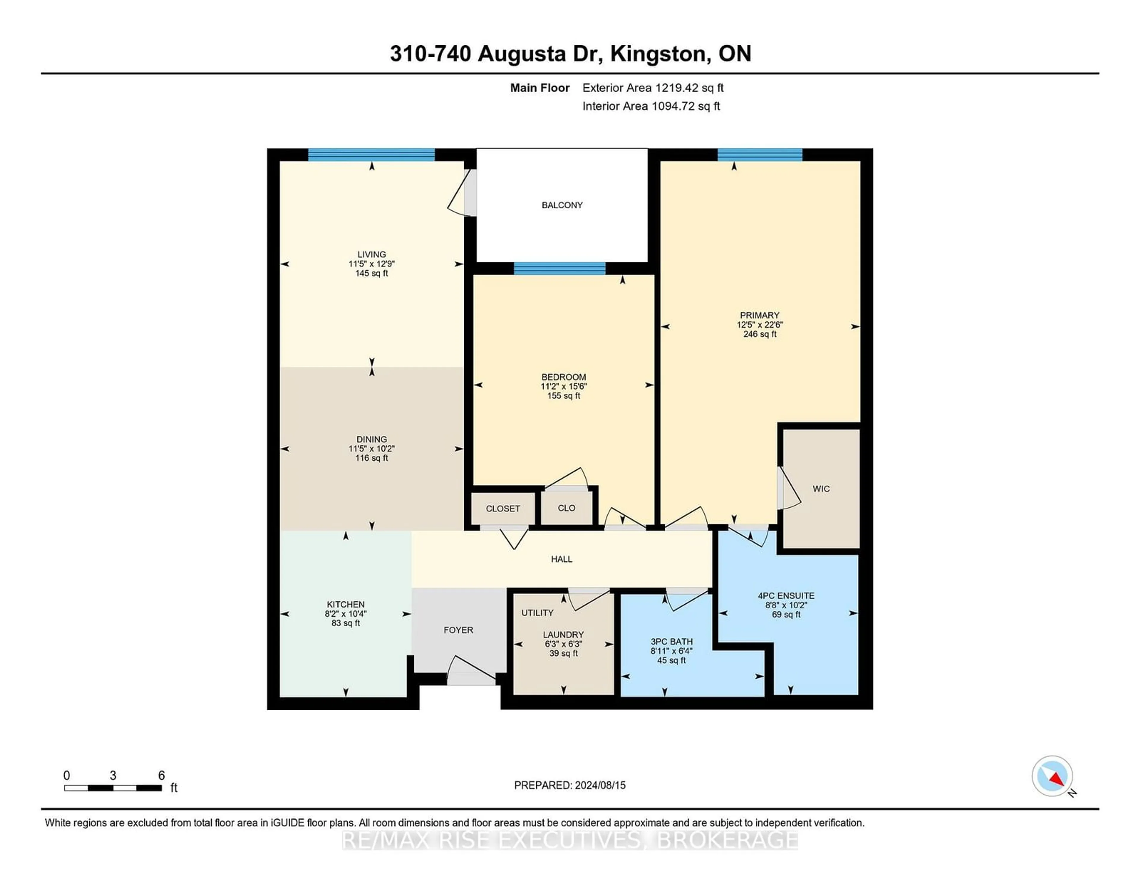 Floor plan for 740 AUGUSTA Dr #310, Kingston Ontario K7P 0R5