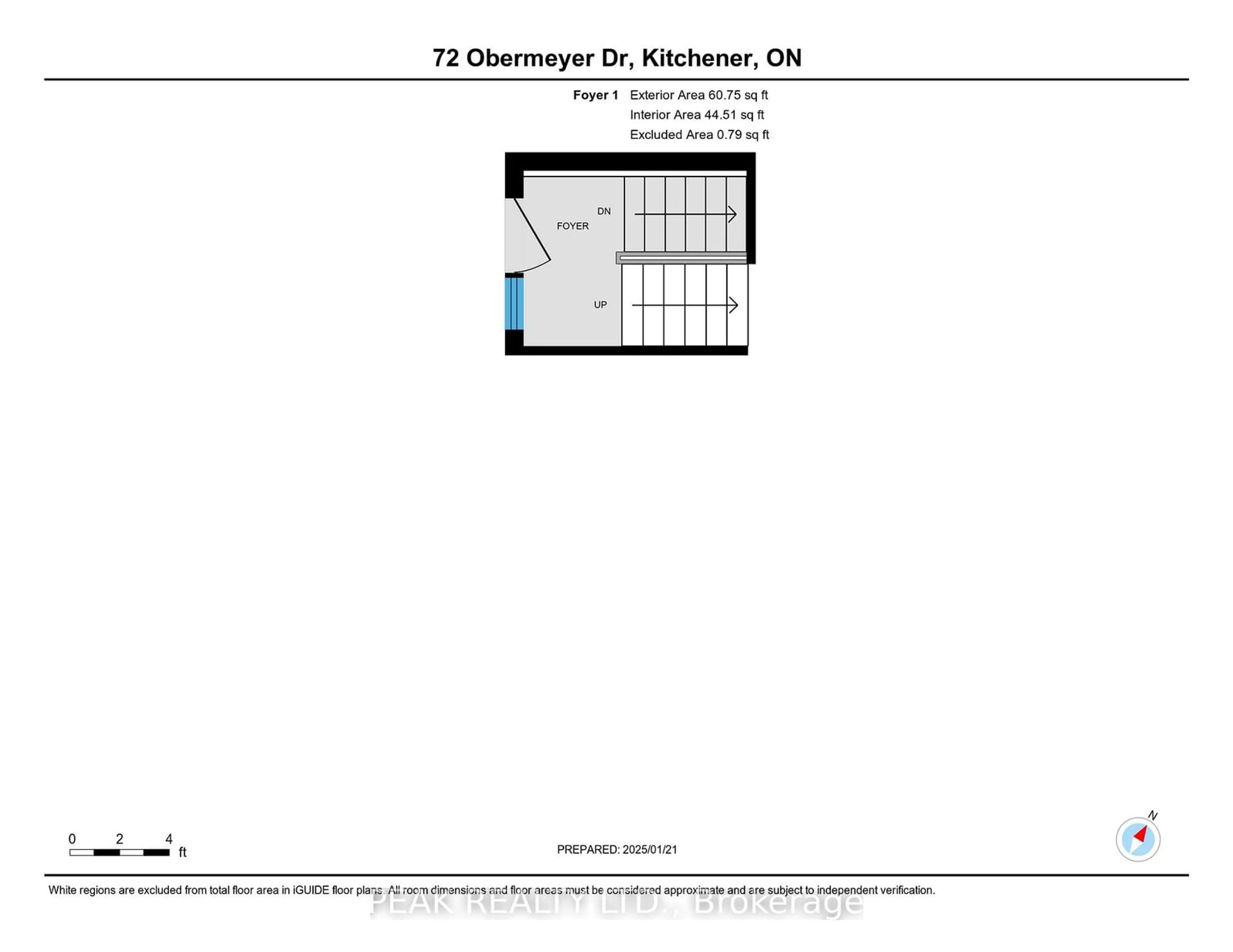 Floor plan for 72 Obermeyer Dr, Kitchener Ontario N2A 1P6