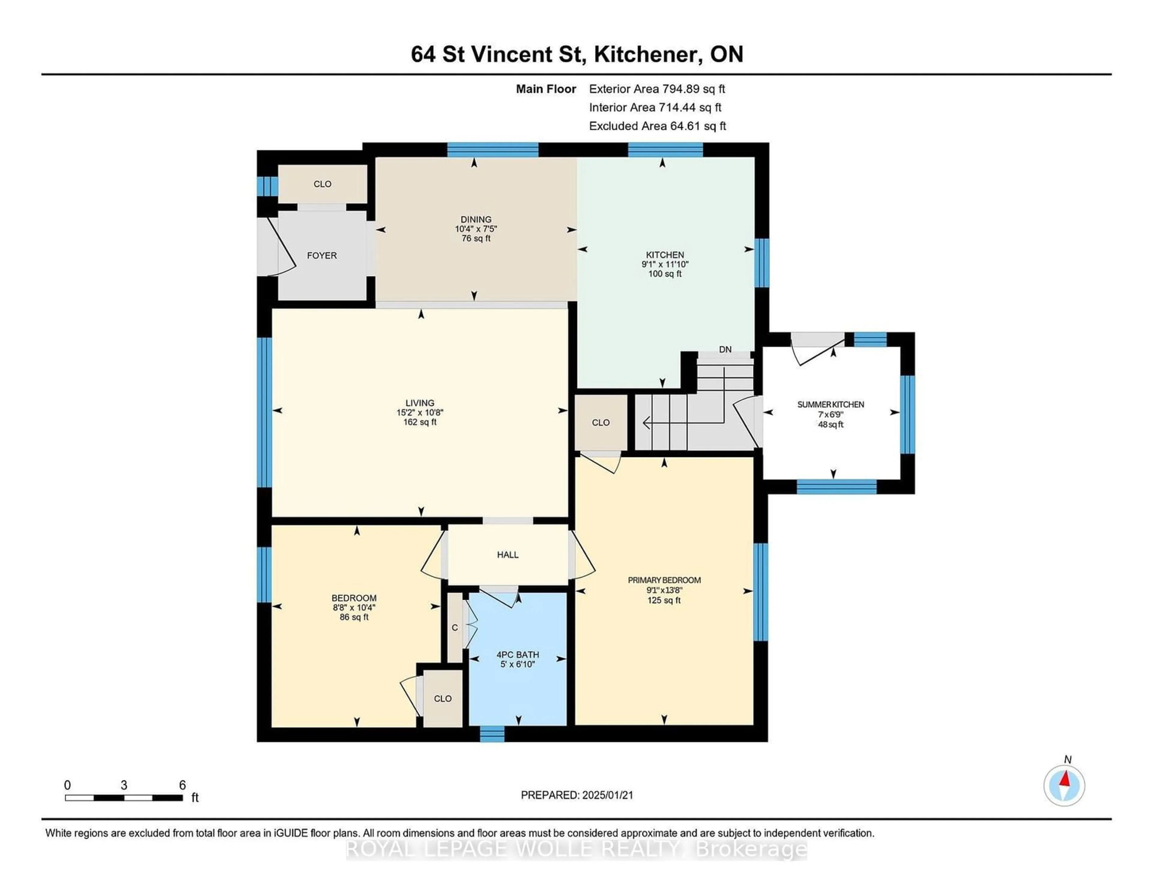 Floor plan for 64 St Vincent St, Kitchener Ontario N2H 4R3