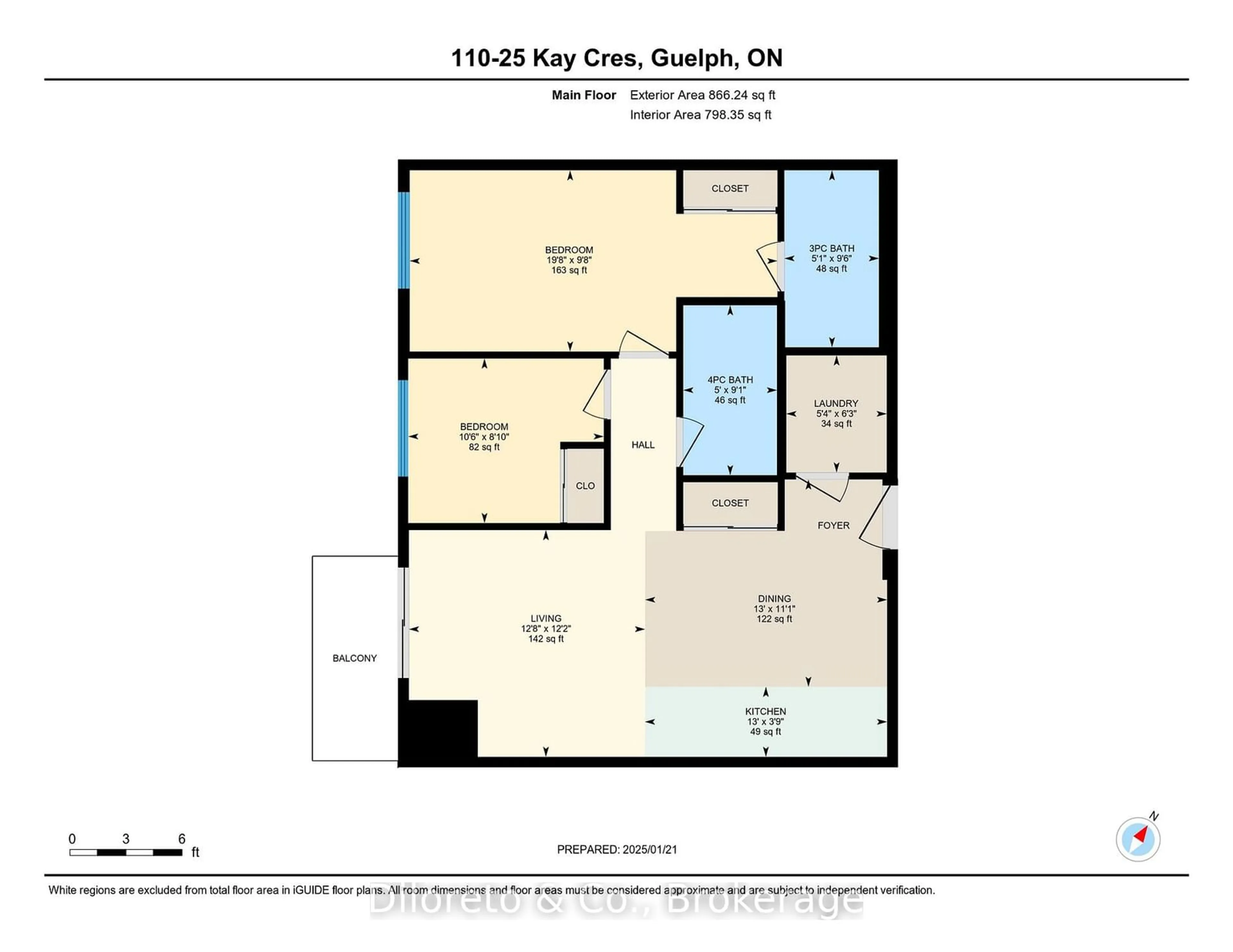 Floor plan for 25 KAY Cres #110, Guelph Ontario N1L 1H1