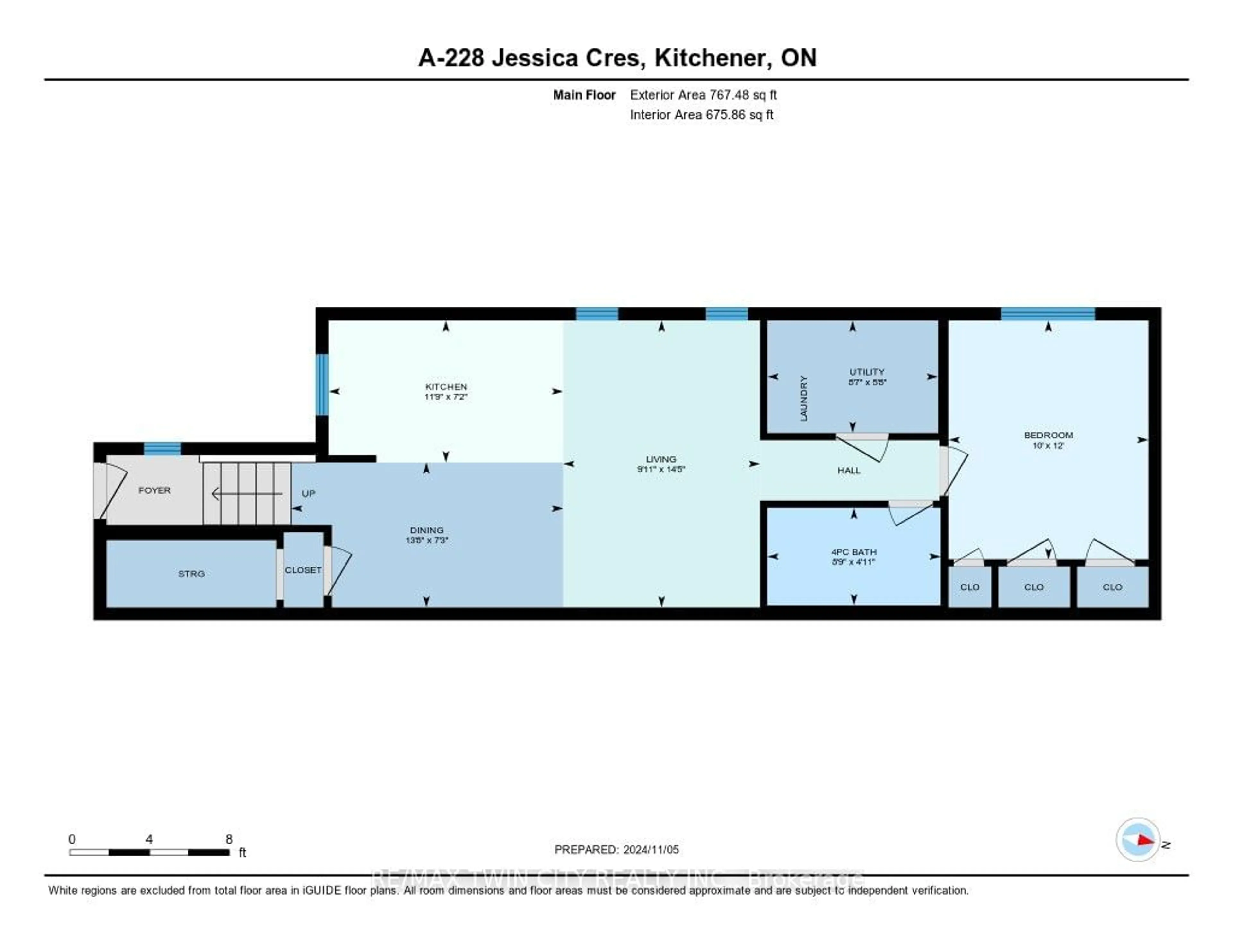 Floor plan for 228 Jessica Cres #A, Kitchener Ontario N2R 0C5