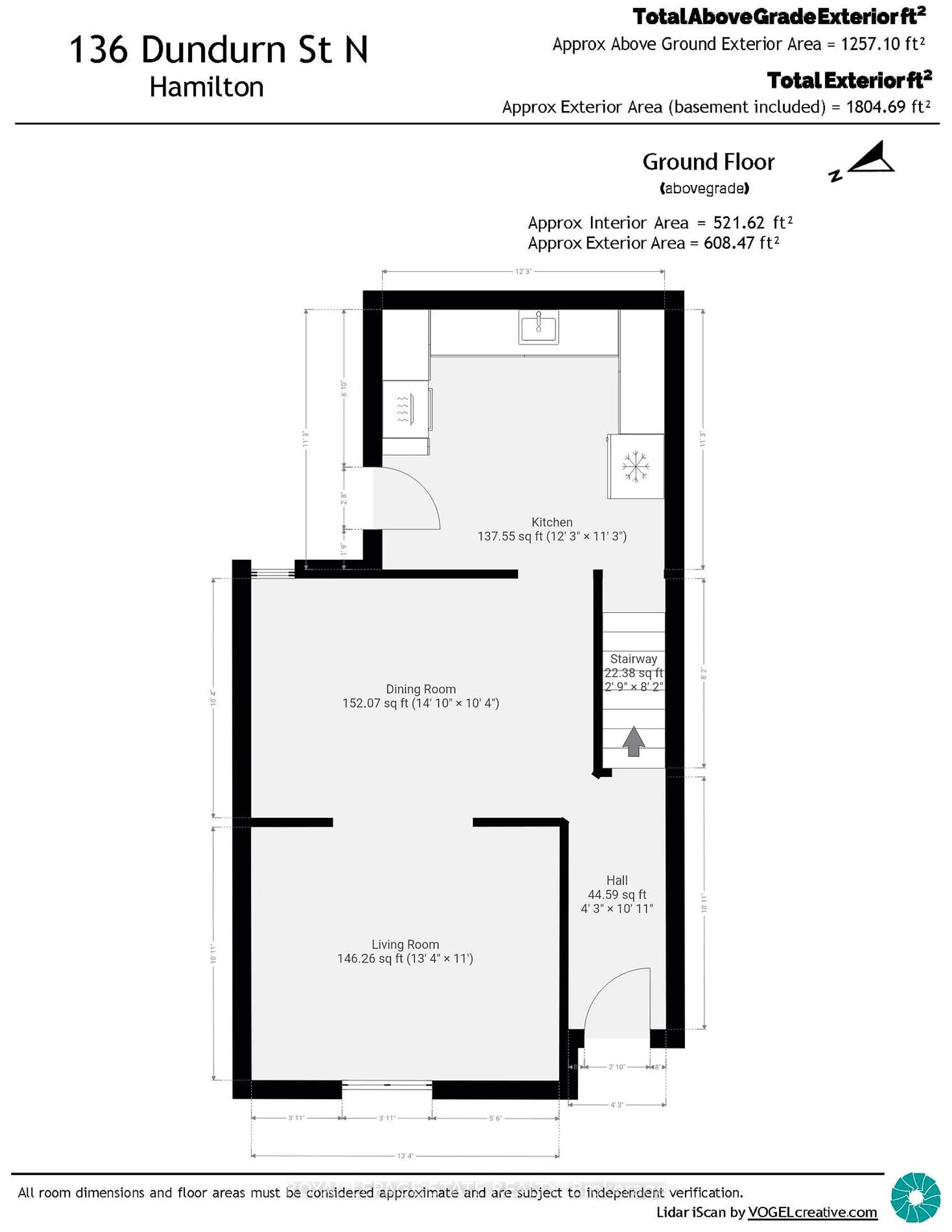 Floor plan for 136 Dundurn St, Hamilton Ontario L8R 3E8