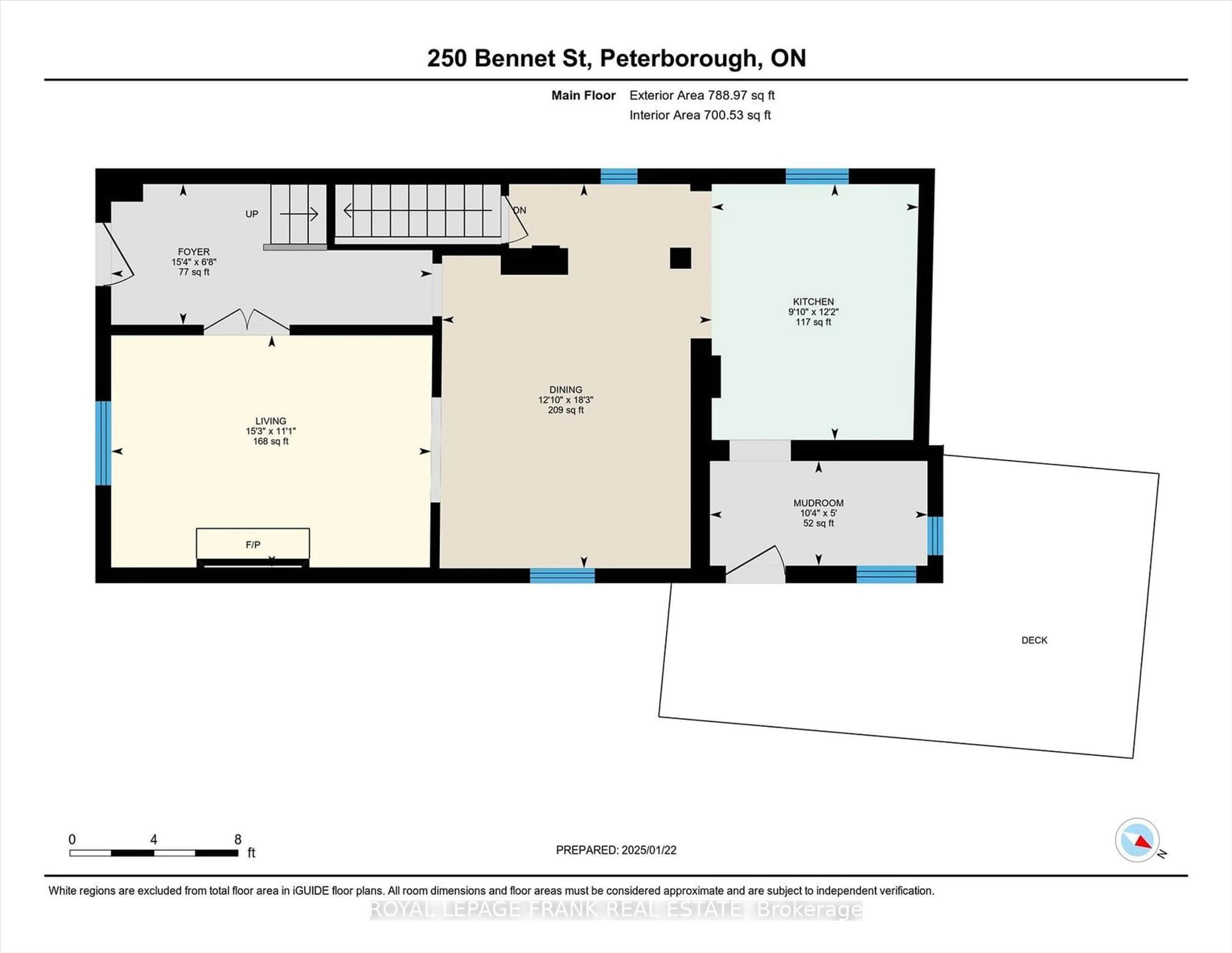 Floor plan for 250 Bennet St, Peterborough Ontario K9H 5B6