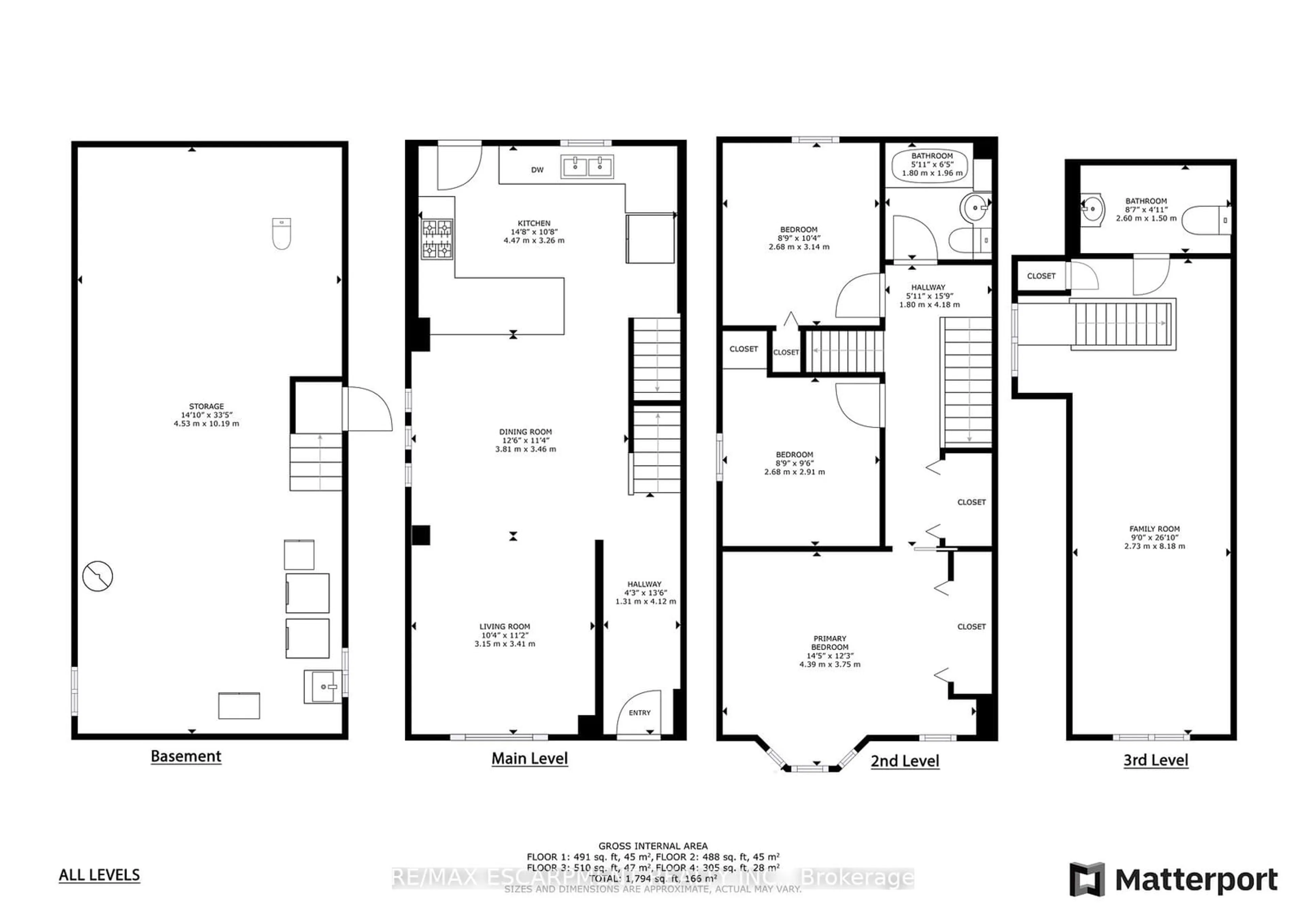 Floor plan for 218 Cumberland Ave, Hamilton Ontario L8M 1Z7