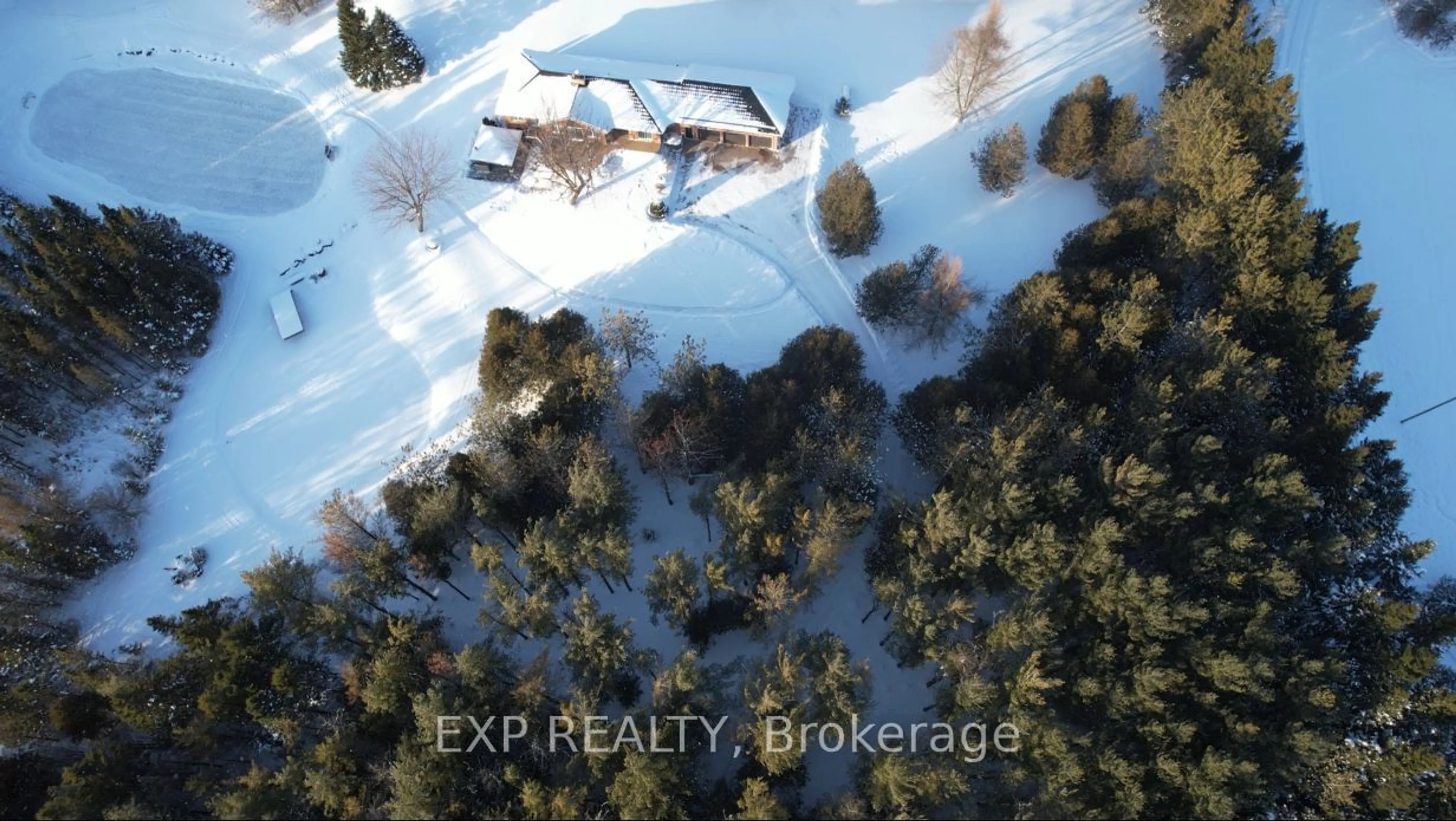 A pic from outside/outdoor area/front of a property/back of a property/a pic from drone, forest/trees view for 426155 25th Sideroad, Mono Ontario L9V 1E3