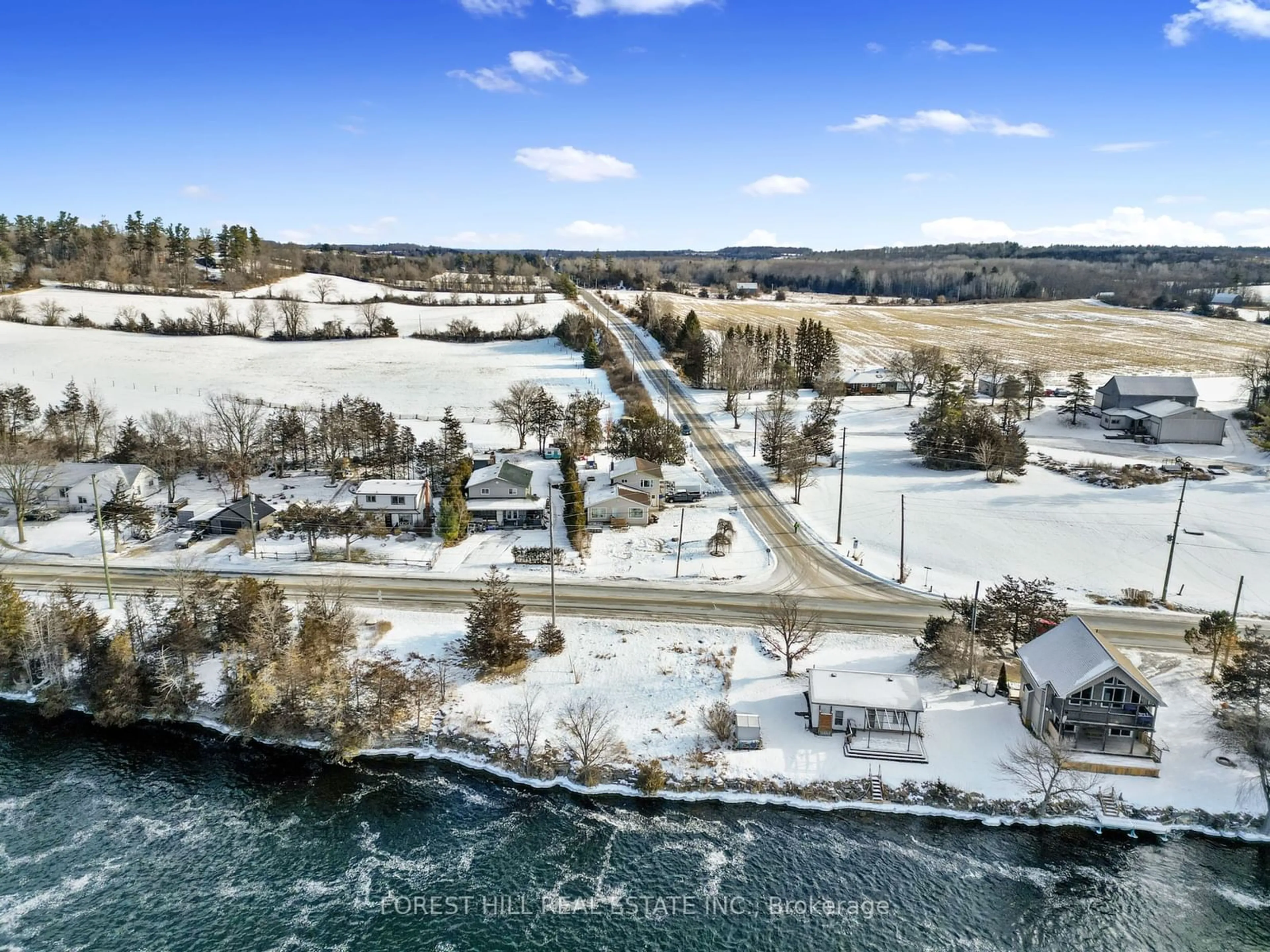 A pic from outside/outdoor area/front of a property/back of a property/a pic from drone, water/lake/river/ocean view for 1686 8th Line, Trent Hills Ontario K0L 1L0