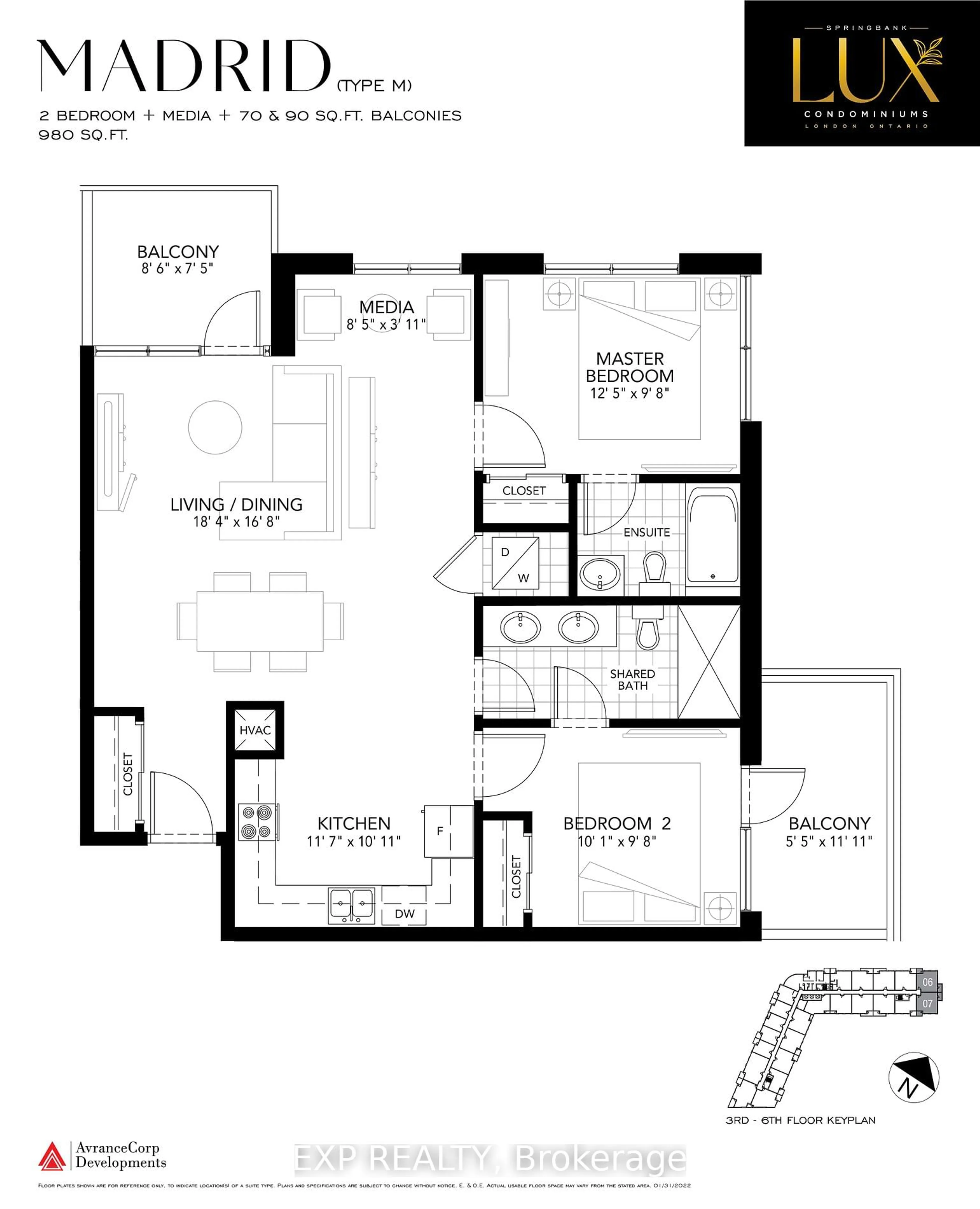 Floor plan for 464 Springbank Dr #506, London Ontario N6J 1G8