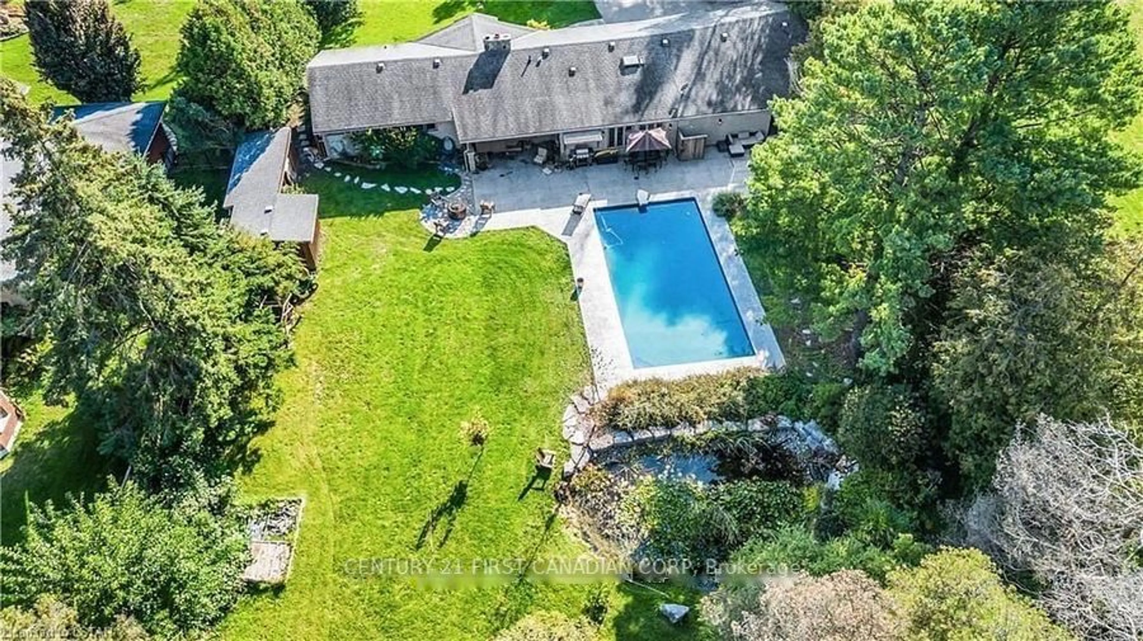 A pic from outside/outdoor area/front of a property/back of a property/a pic from drone, unknown for 22794 Nairn Rd, Middlesex Centre Ontario N0L 1R0