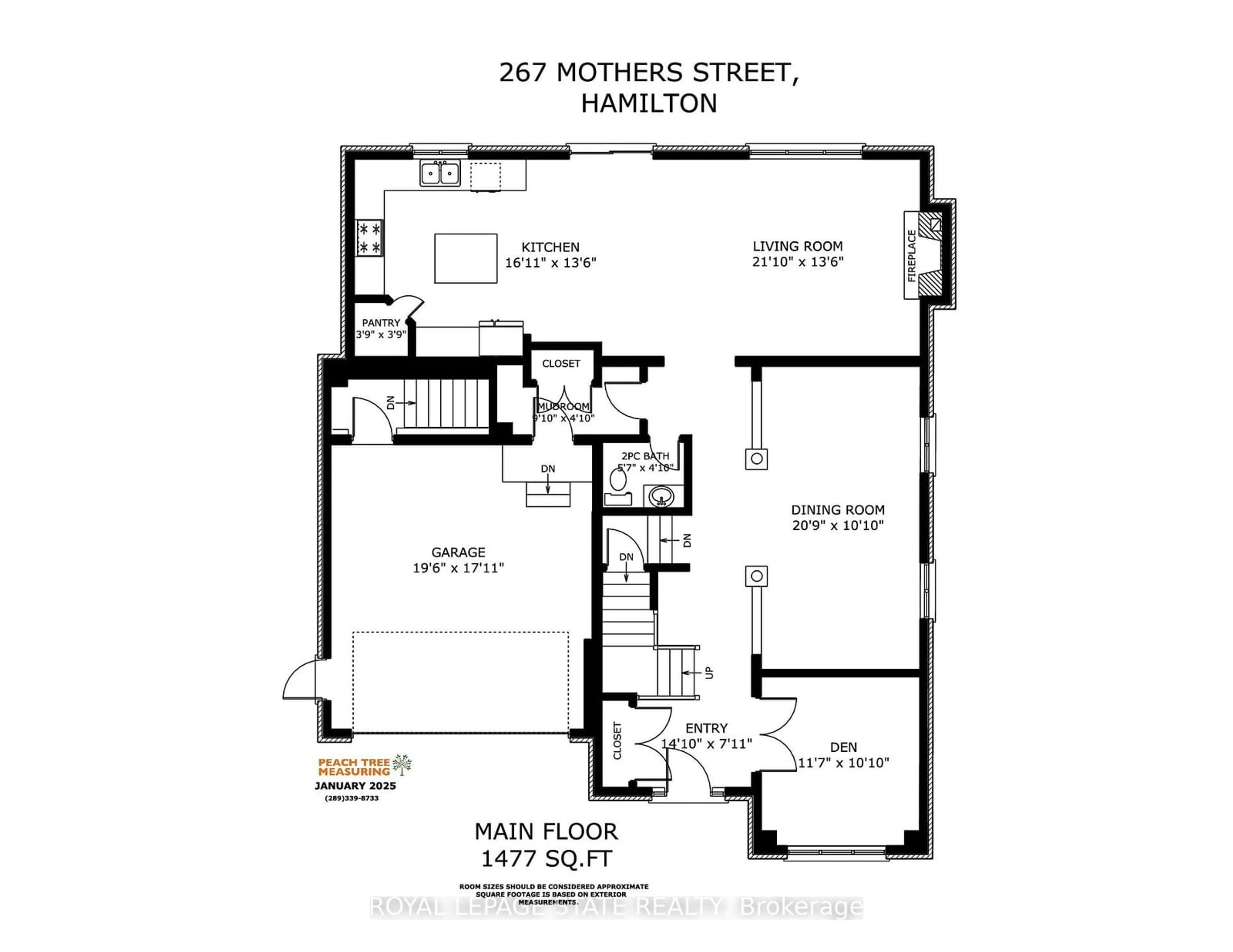 Floor plan for 267 Mothers St, Hamilton Ontario L9B 0E2