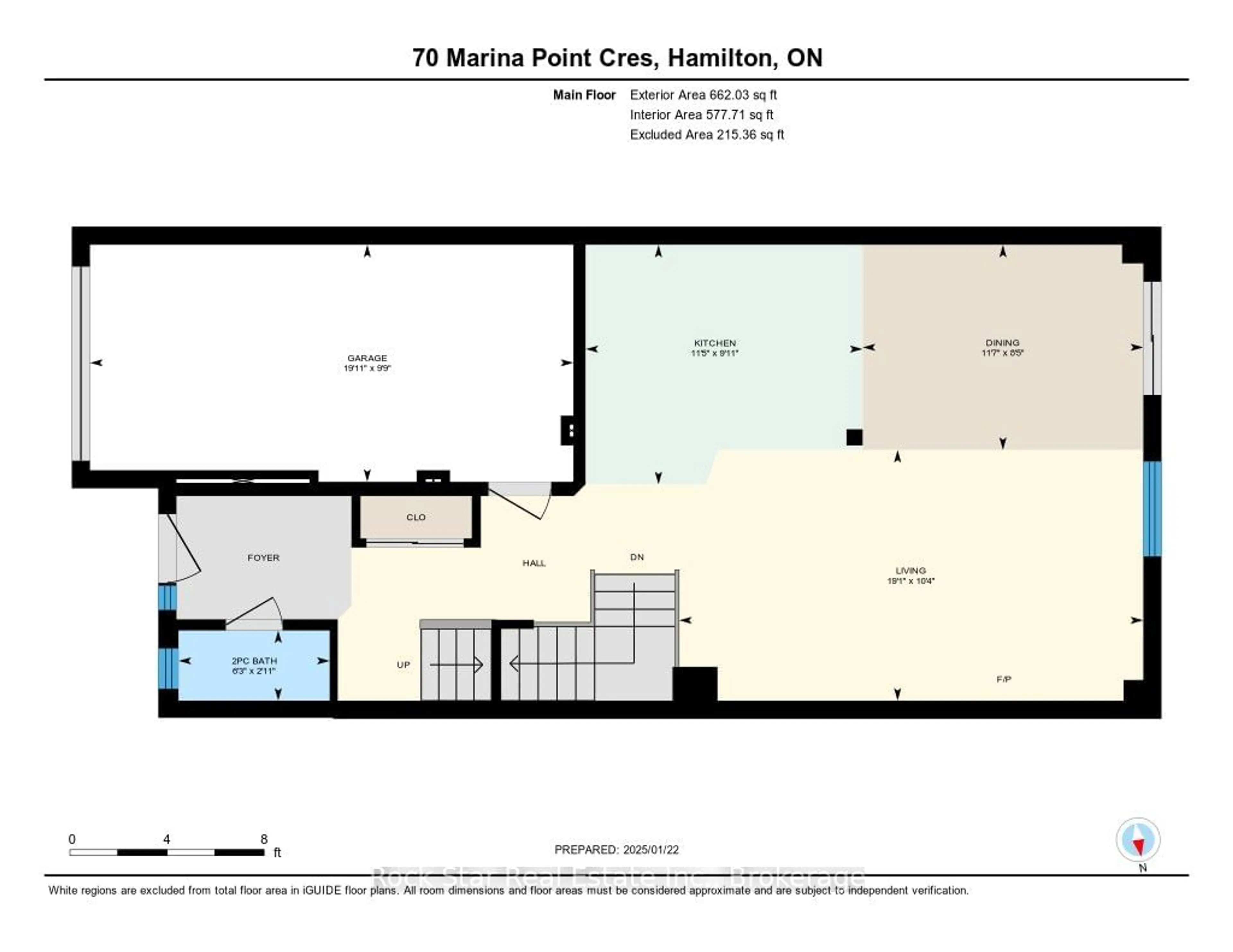 Floor plan for 70 Marina Point Cres, Hamilton Ontario L8E 0E4