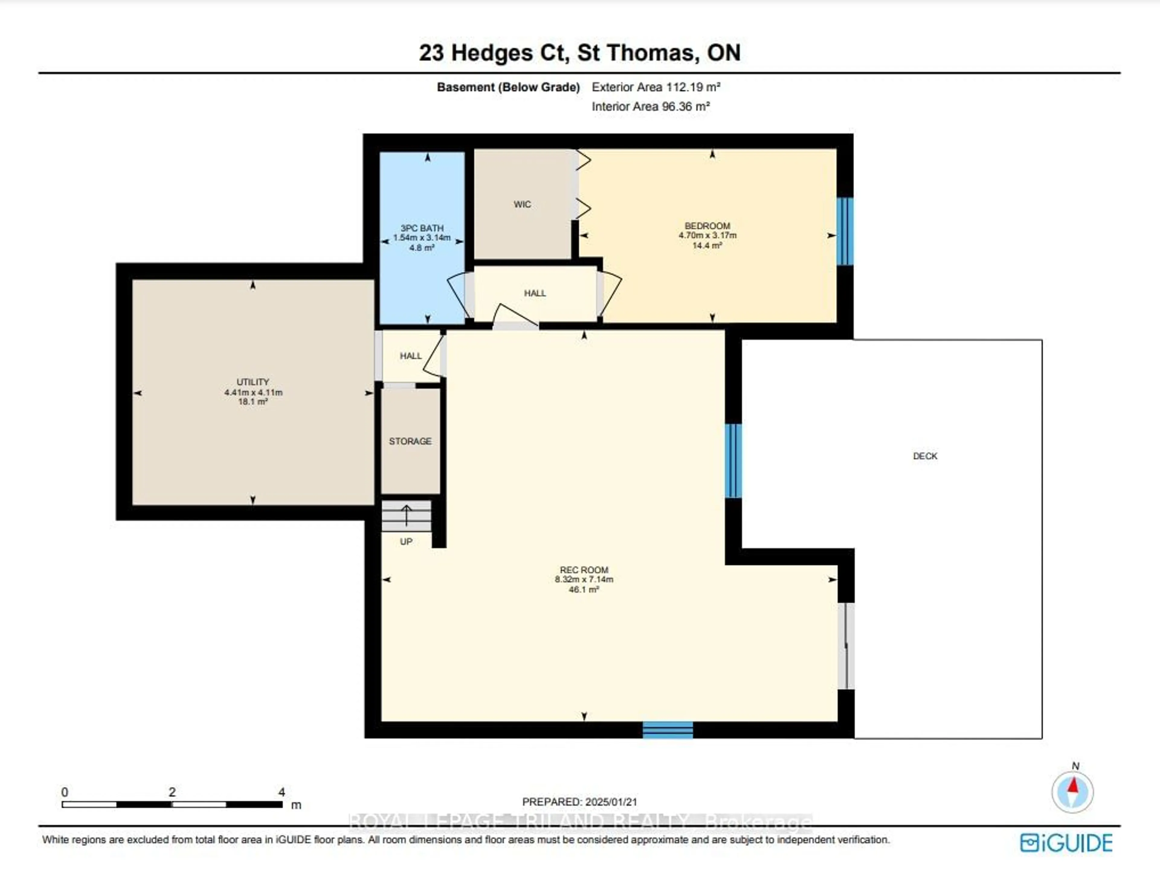 Floor plan for 23 Hedges Crt, St. Thomas Ontario N5R 6G4