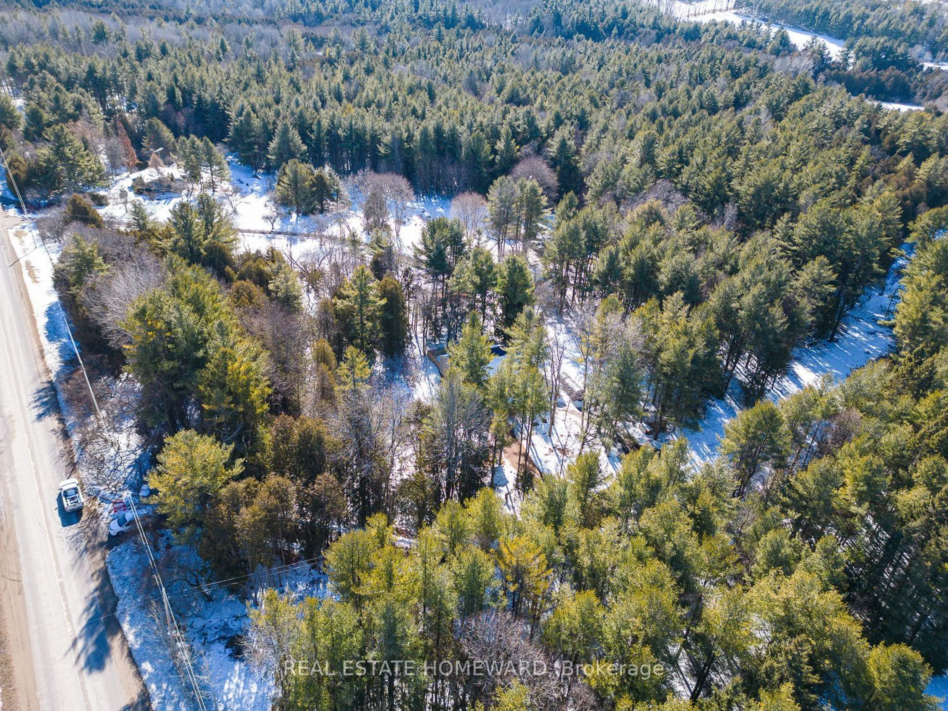 A pic from outside/outdoor area/front of a property/back of a property/a pic from drone, forest/trees view for 690 Broomfield Rd, Alnwick/Haldimand Ontario K0K 2G0