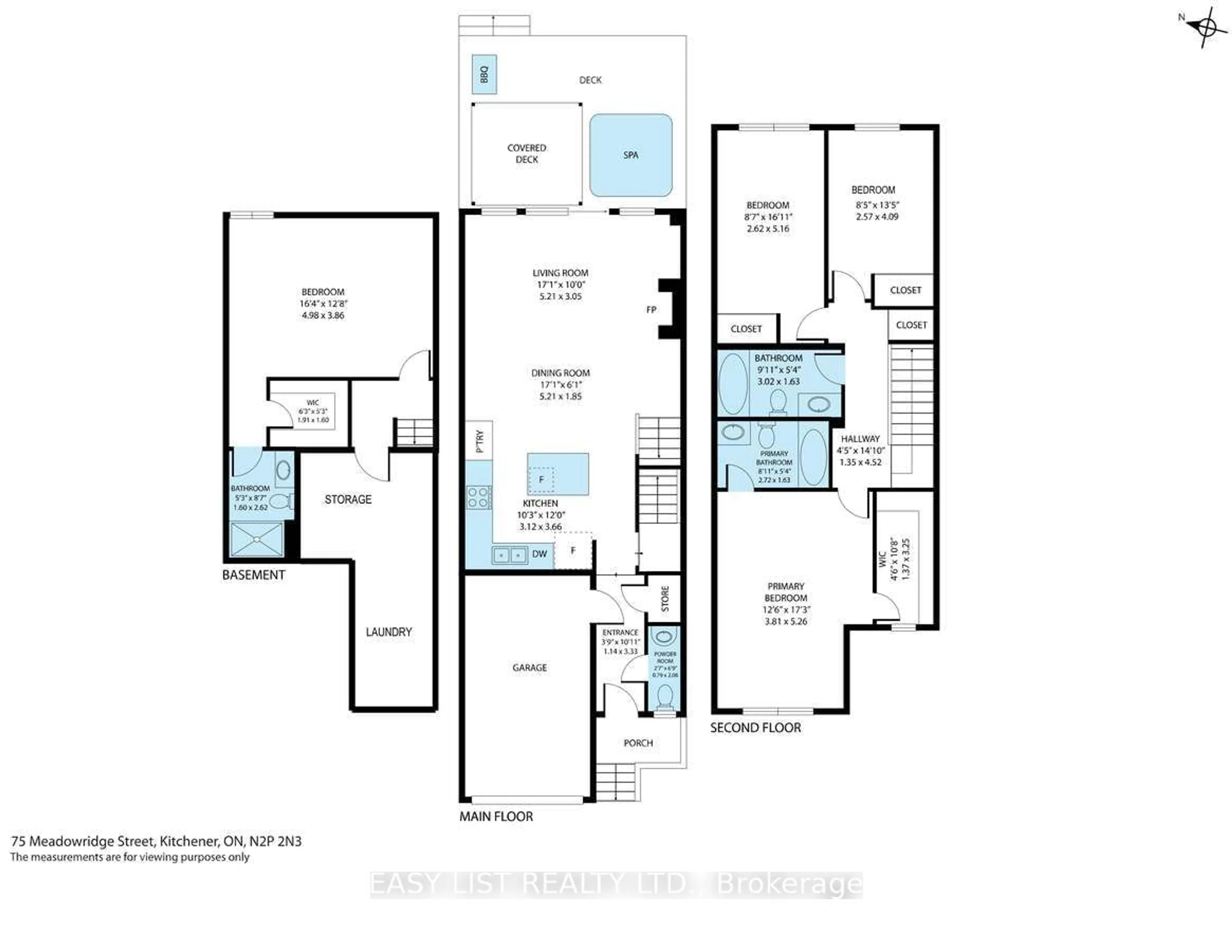 Floor plan for 75 Meadowridge St, Kitchener Ontario N2P 0E2