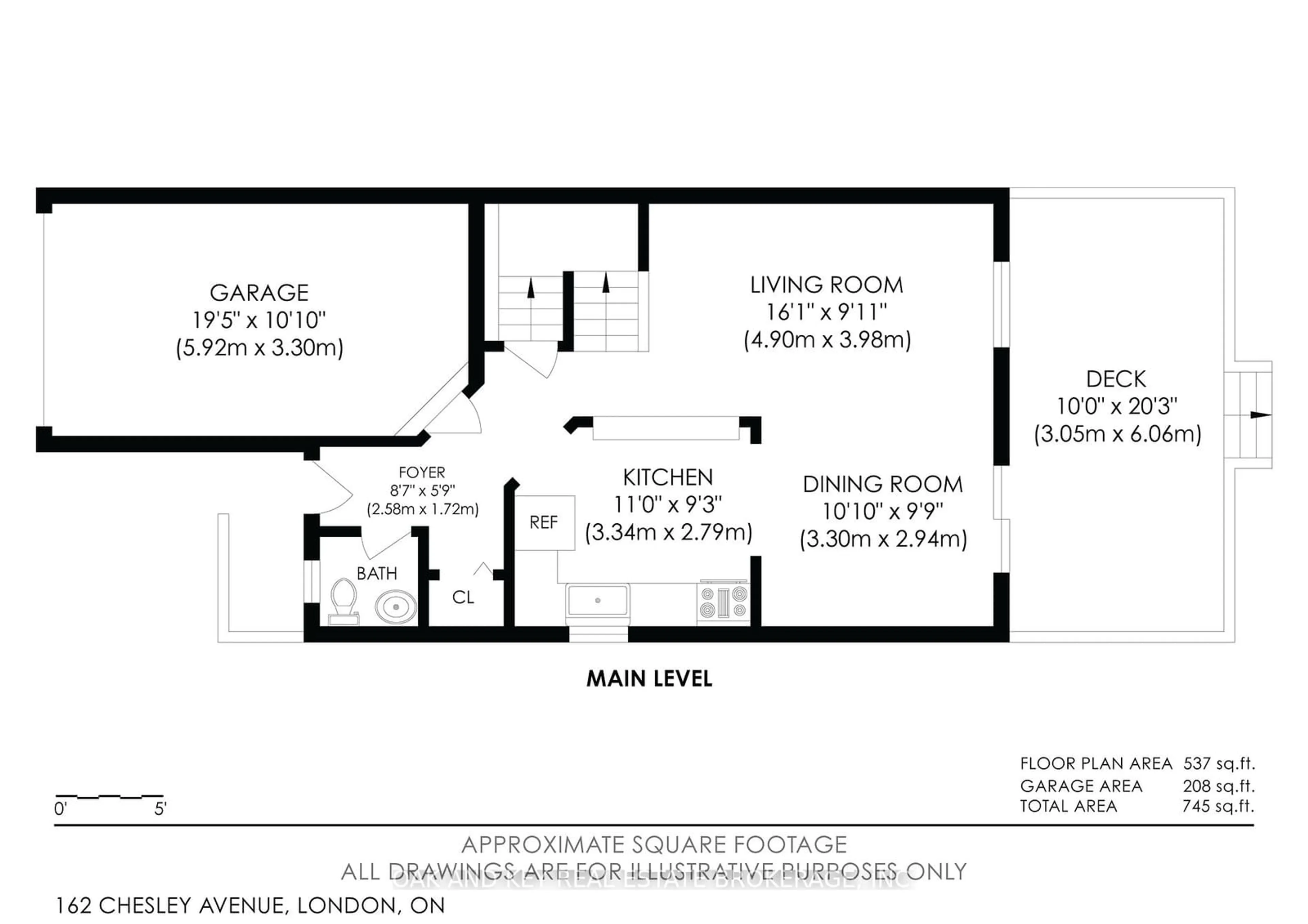 Floor plan for 162 Chesley Ave, London Ontario N5Z 5B8