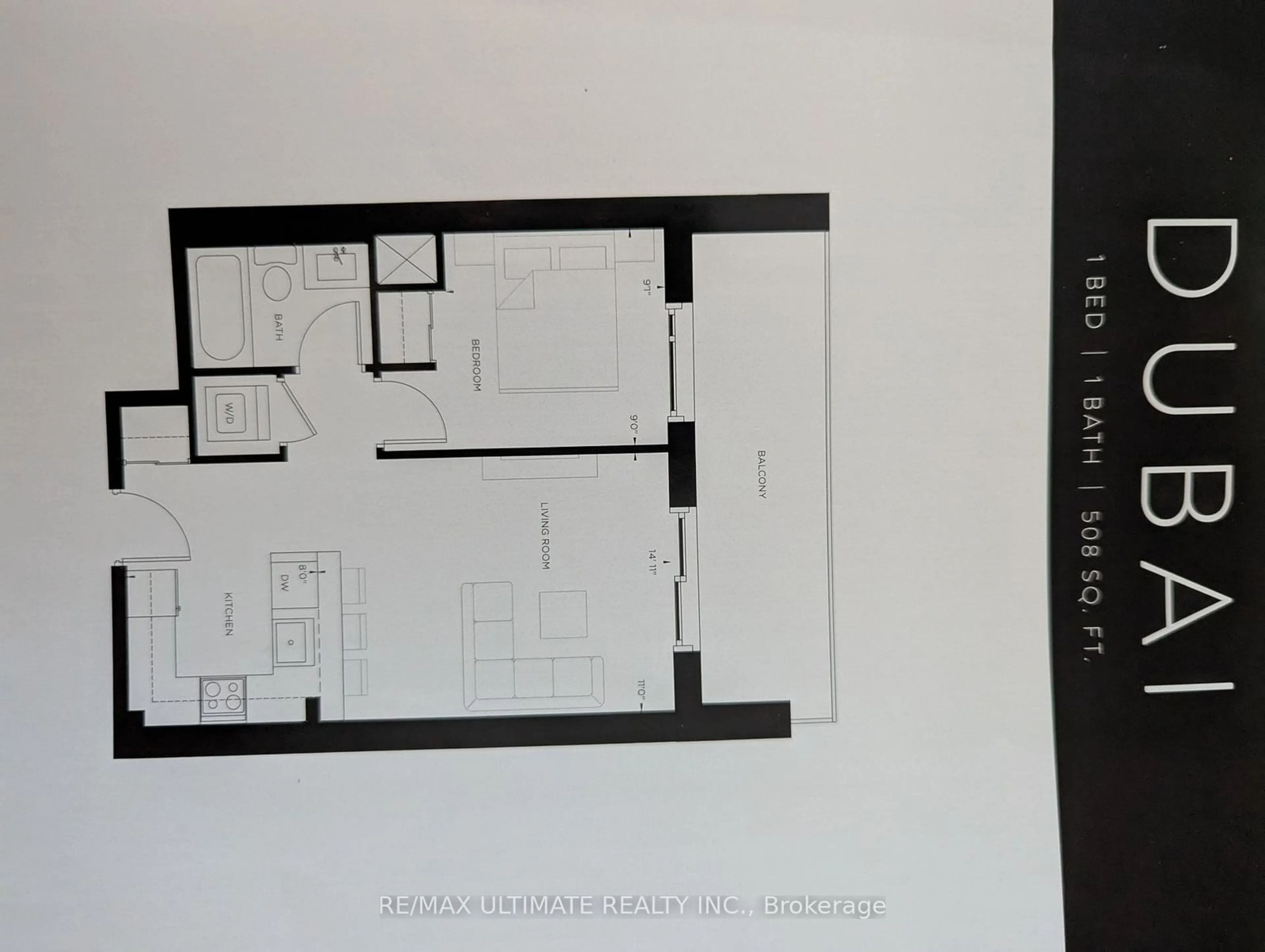 Floor plan for 15 Queen St #1608, Hamilton Ontario L8P 0C6