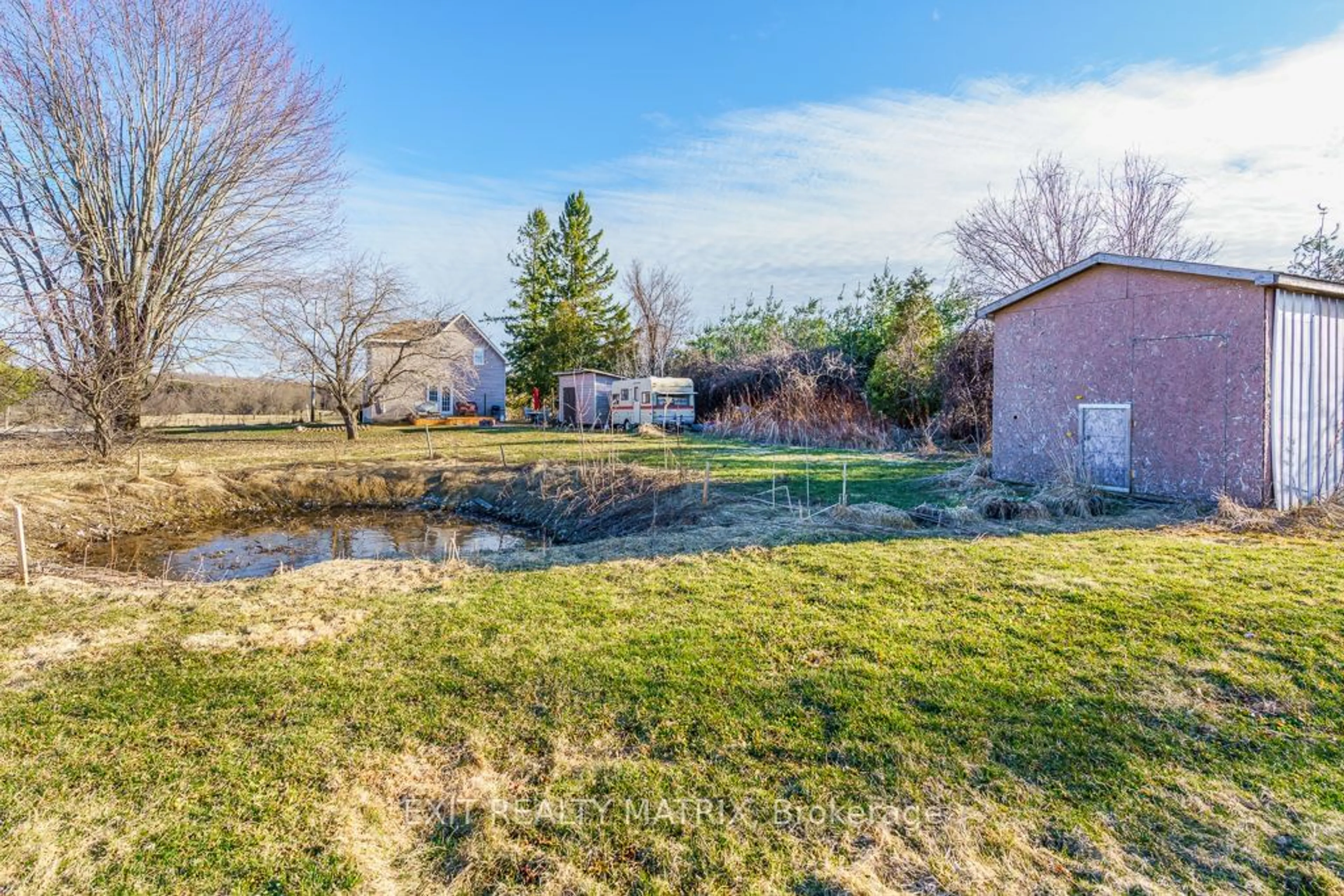 A pic from outside/outdoor area/front of a property/back of a property/a pic from drone, water/lake/river/ocean view for 17999 Strathmore Rd, North Stormont Ontario K0C 1B0