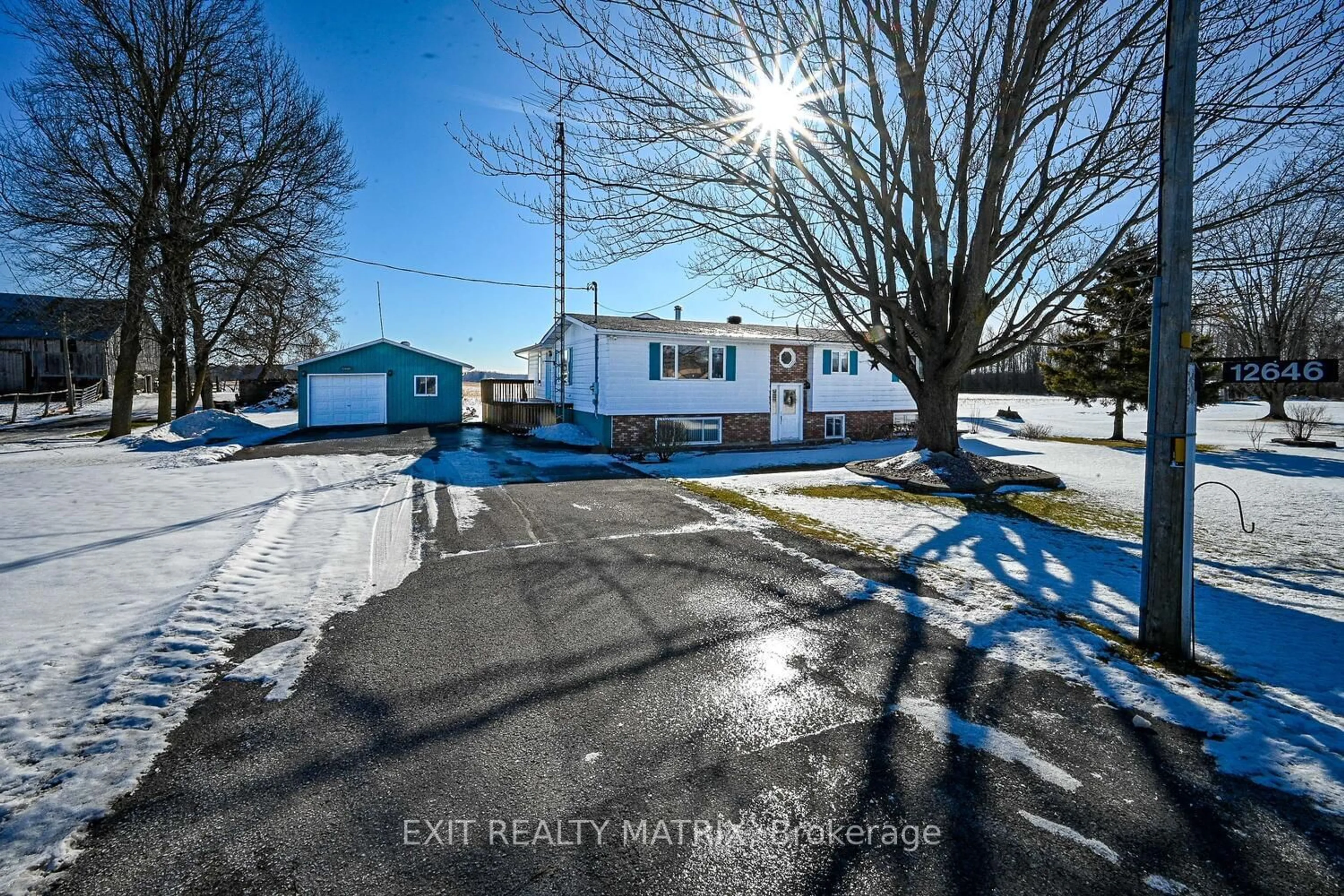 A pic from outside/outdoor area/front of a property/back of a property/a pic from drone, street for 12646 COUNTY 28 Rd, South Dundas Ontario K0C 1X0