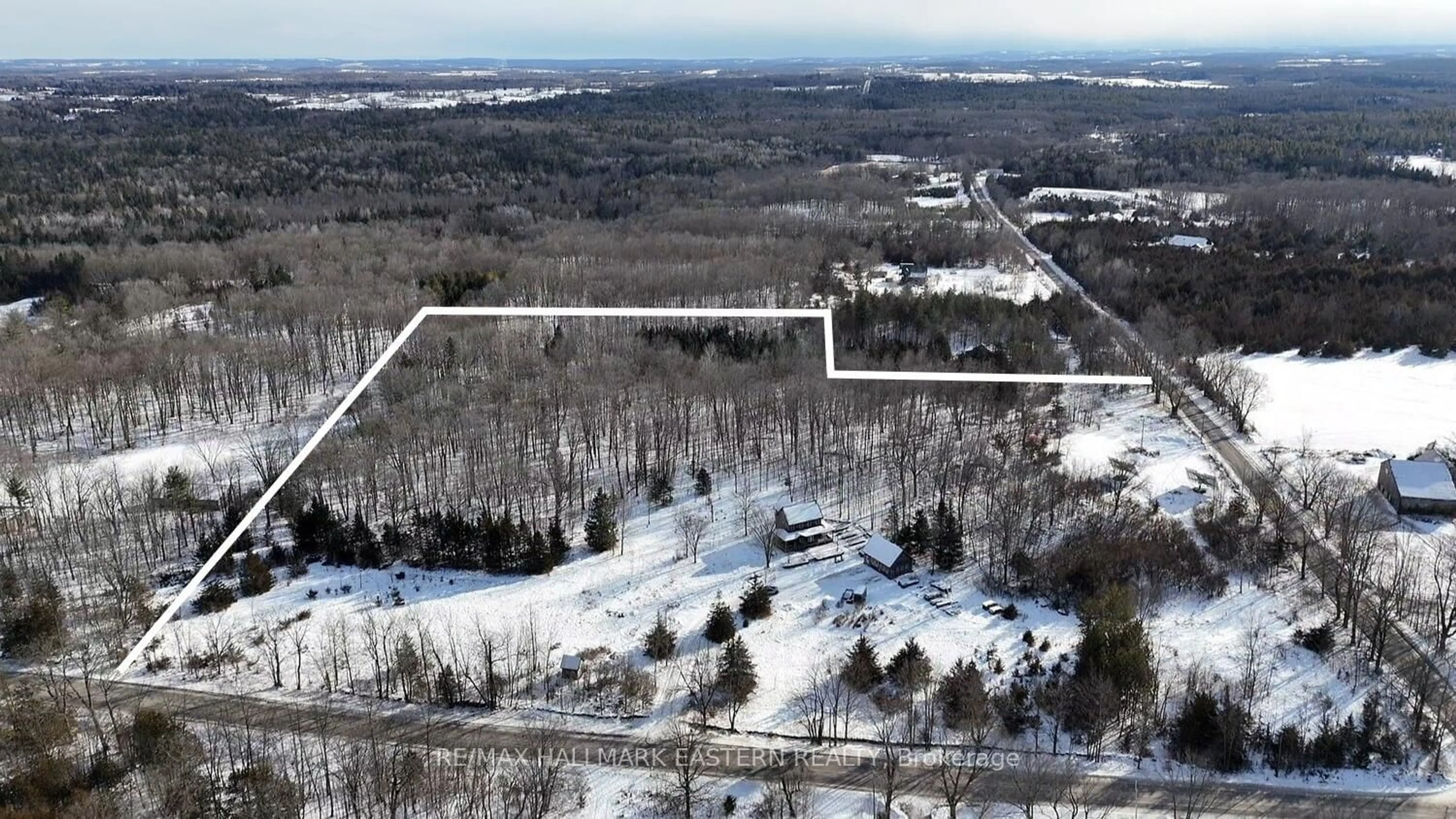 A pic from outside/outdoor area/front of a property/back of a property/a pic from drone, forest/trees view for 2339 13th Line, Trent Hills Ontario K0K 2M0