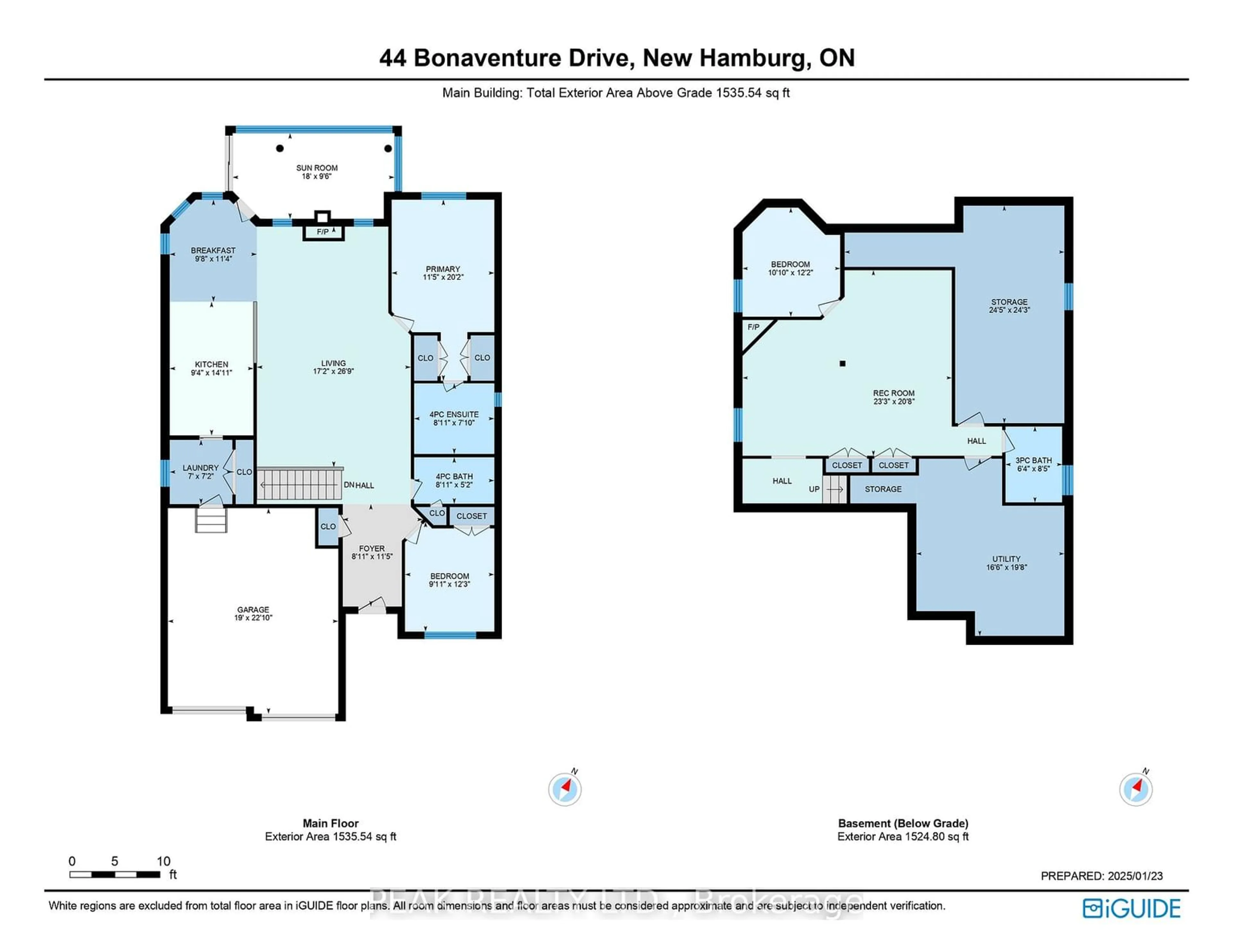 Floor plan for 44 Bonaventure Dr, Wilmot Ontario N3A 4R1