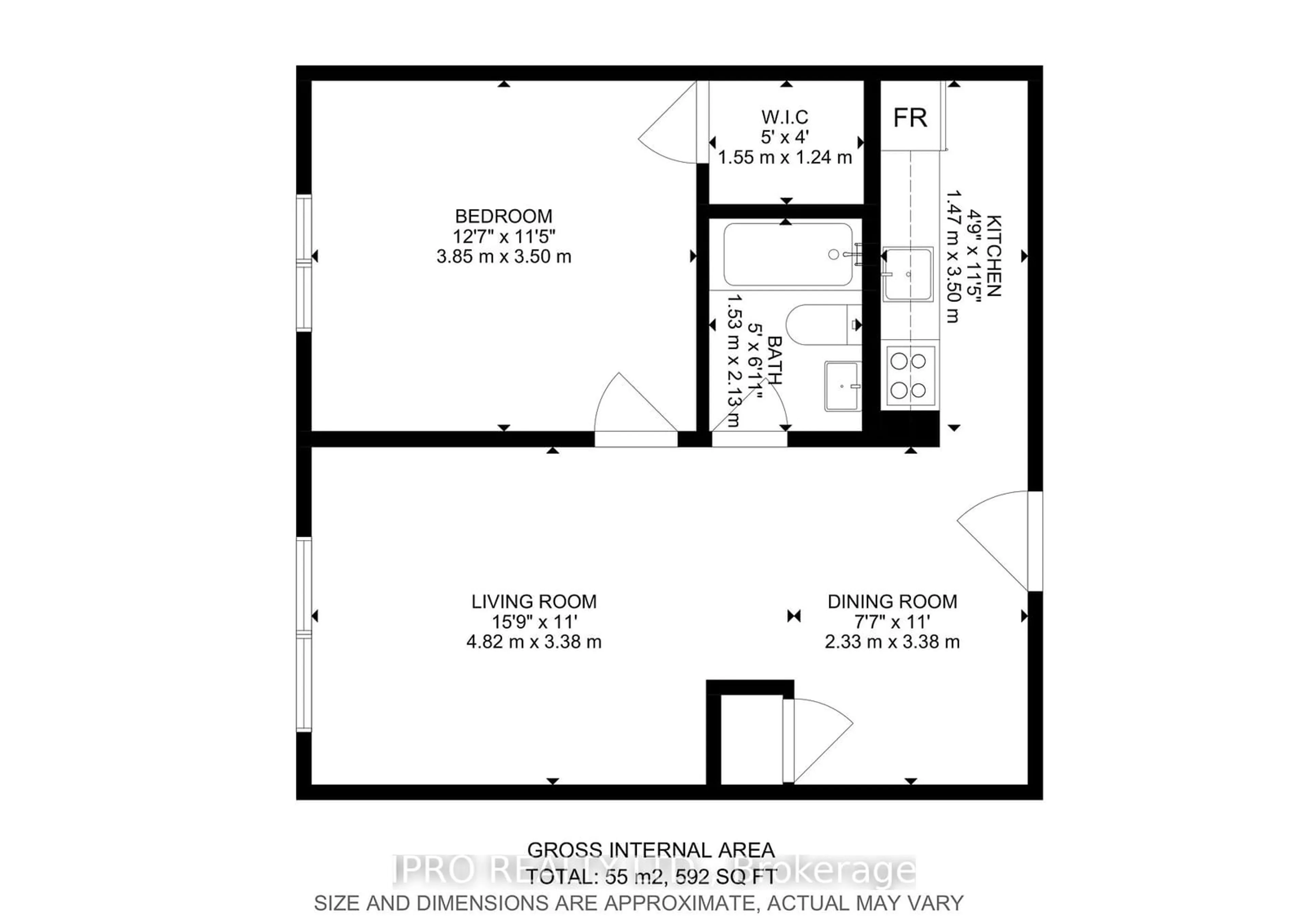 Floor plan for 118 Preston St #103, Wellington North Ontario N0G 1A0