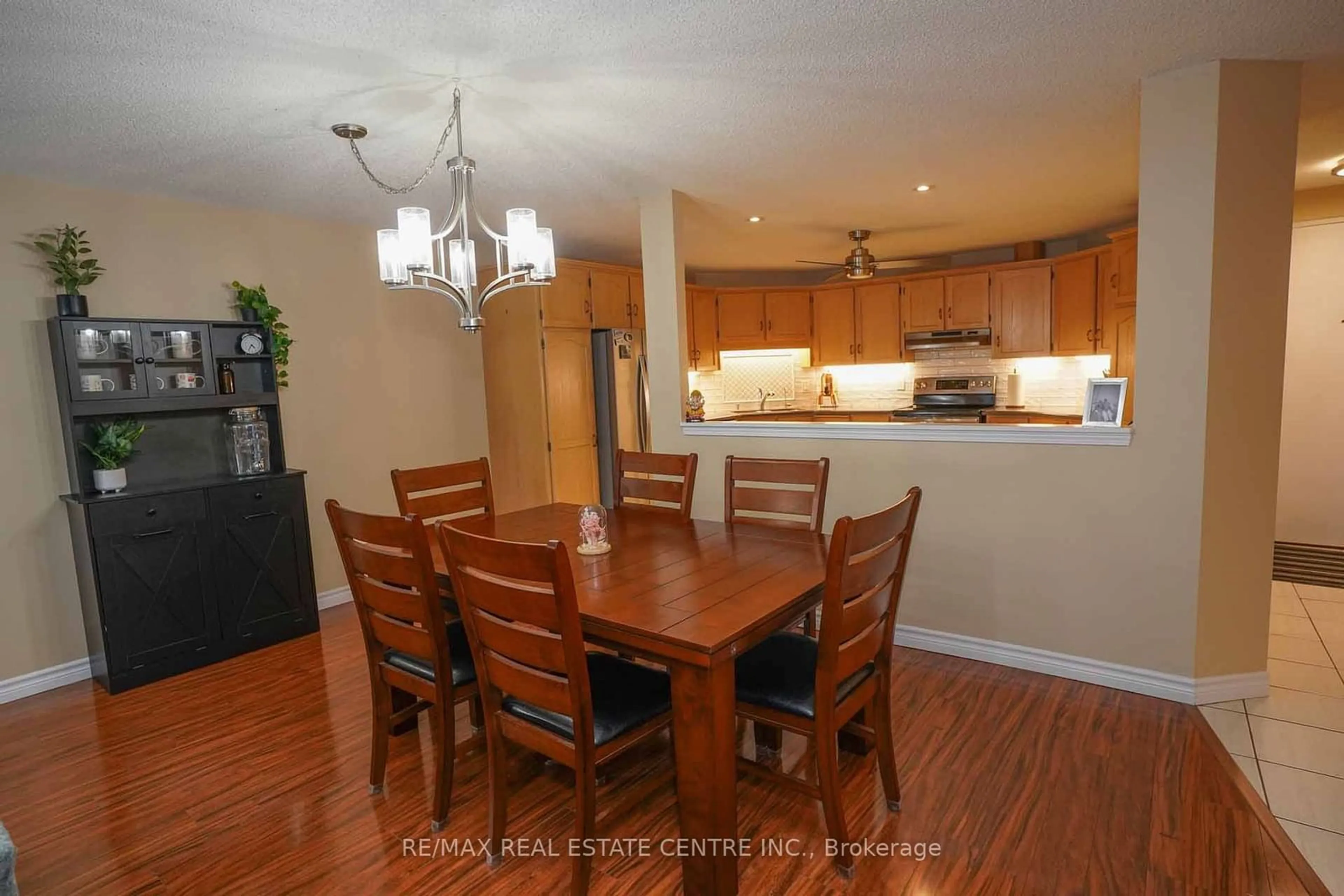 Dining room, wood/laminate floor for 24 Marilyn Dr #204, Guelph Ontario N1H 8E9