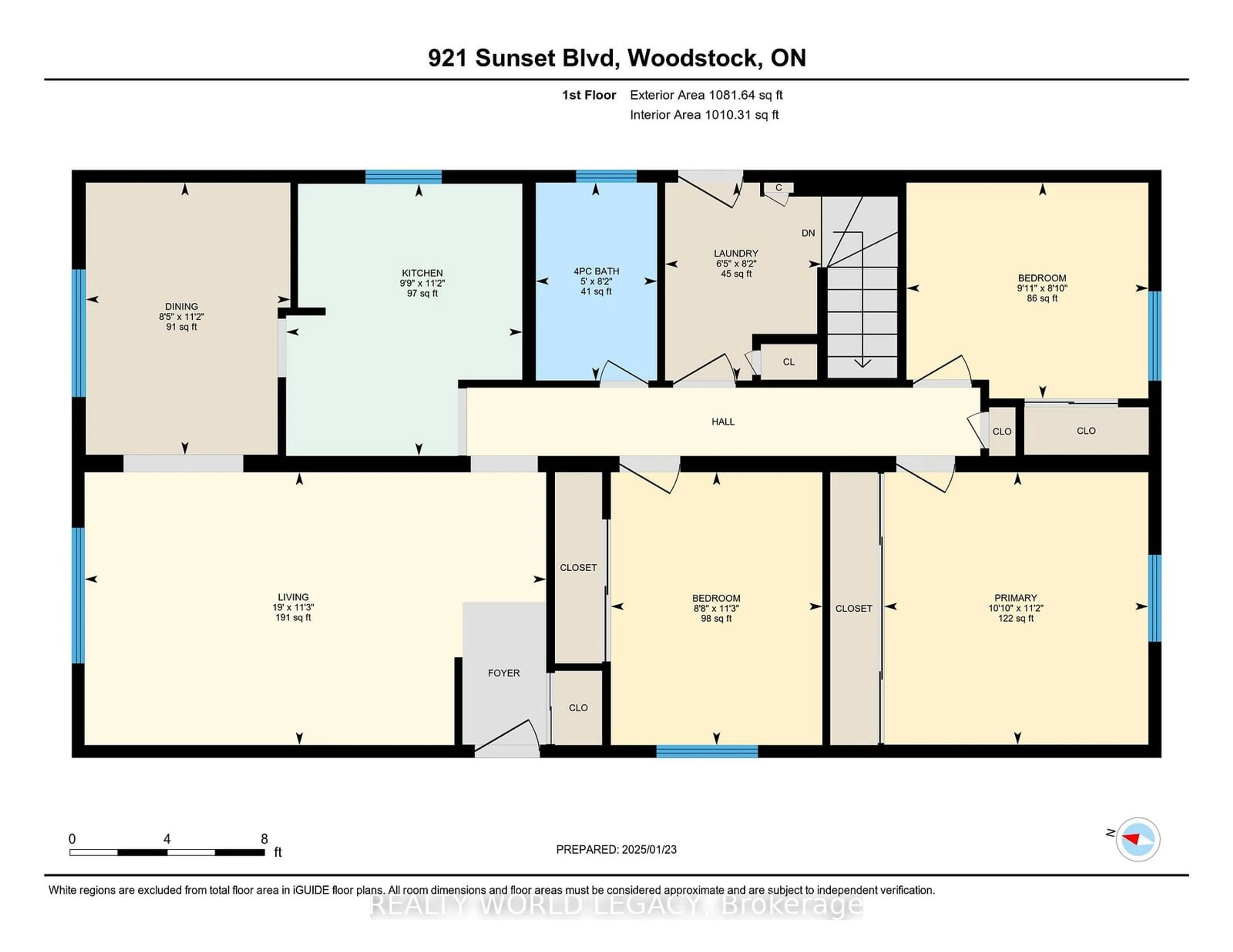 Floor plan for 921 Sunset Blvd, Woodstock Ontario N4S 4A5