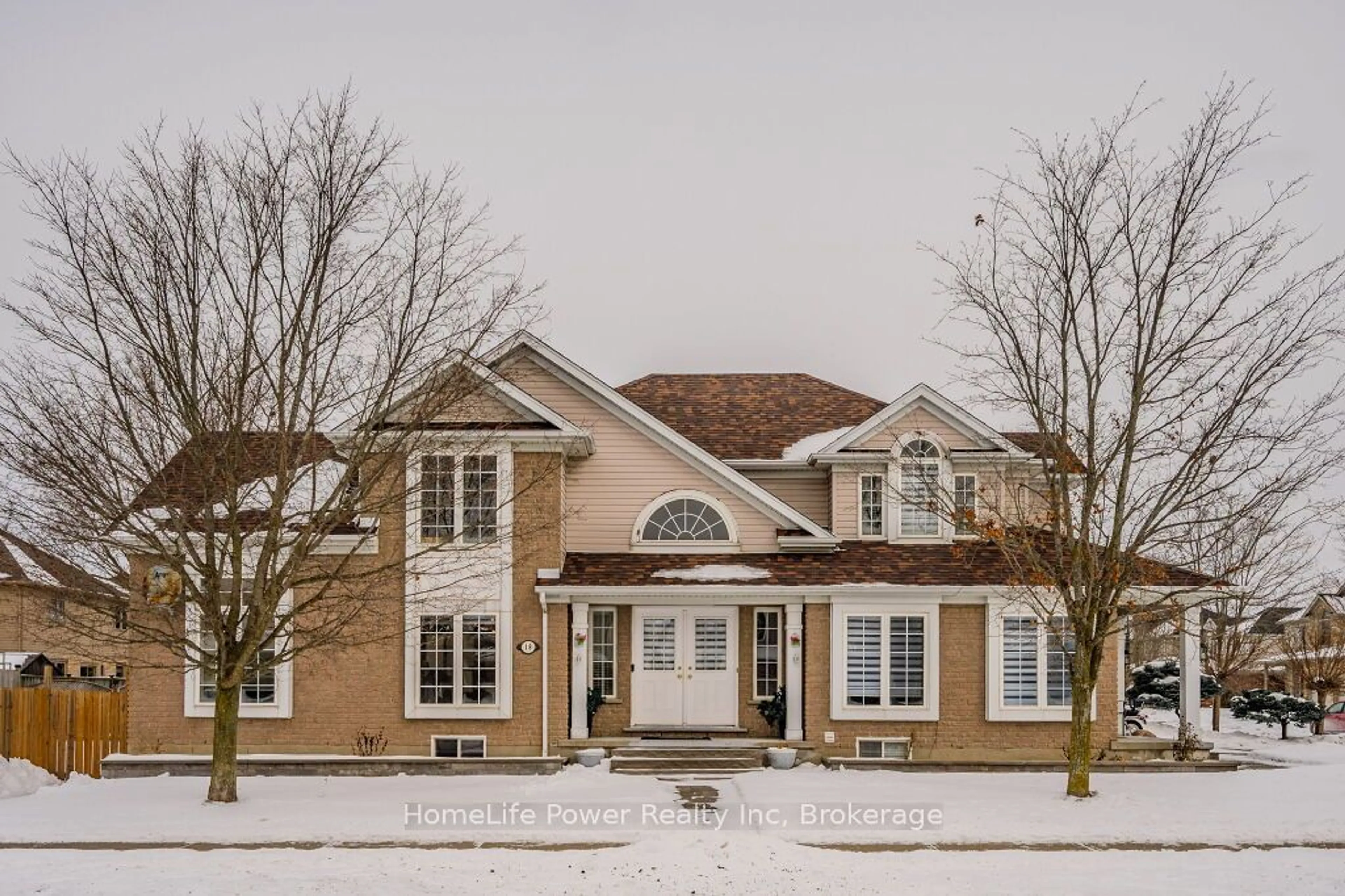 Home with brick exterior material, street for 18 Beaver Meadow Dr, Guelph Ontario N1L 1N3