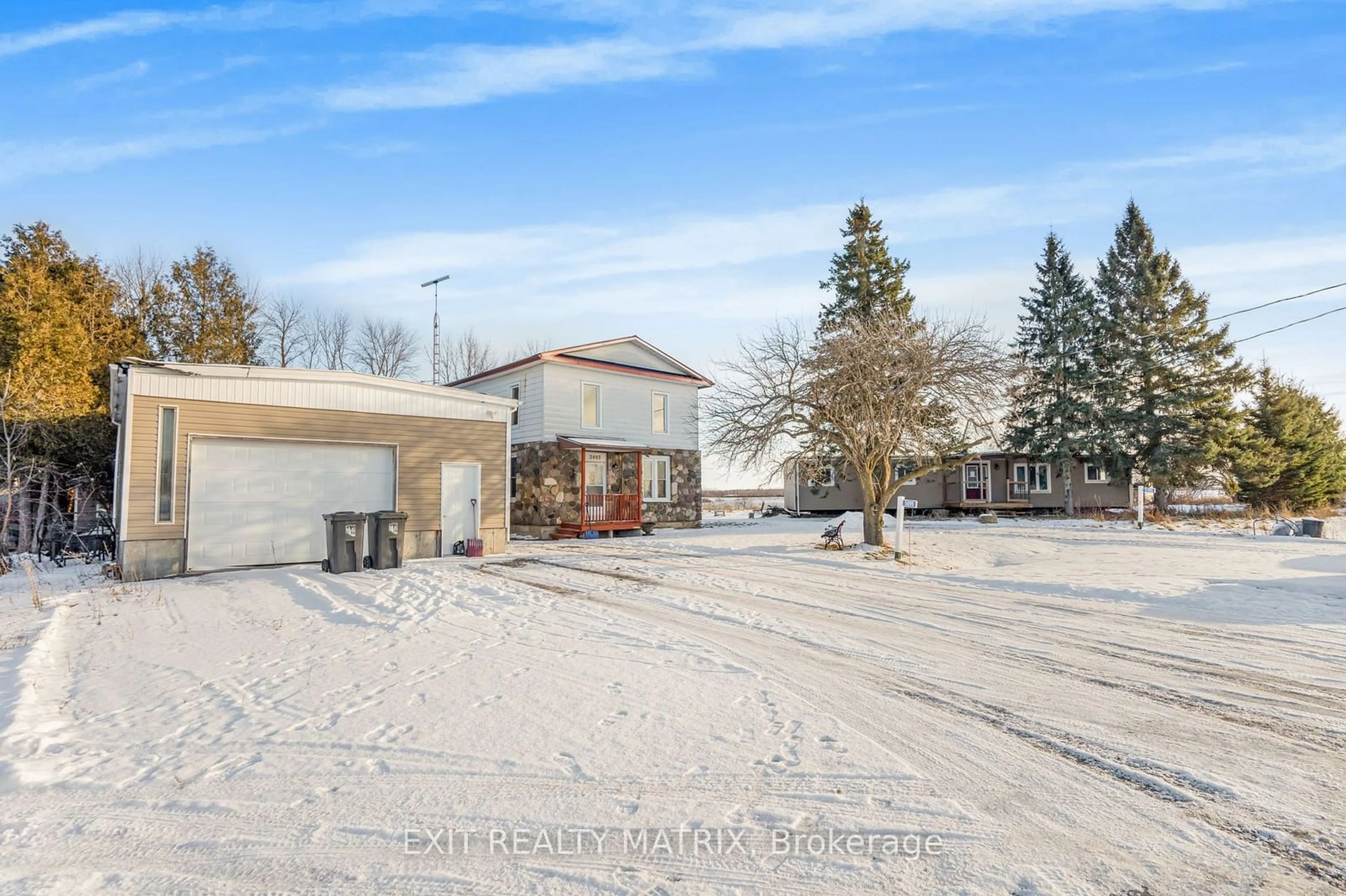 A pic from outside/outdoor area/front of a property/back of a property/a pic from drone, street for 5095 Fatima St, East Hawkesbury Ontario K0B 1P0