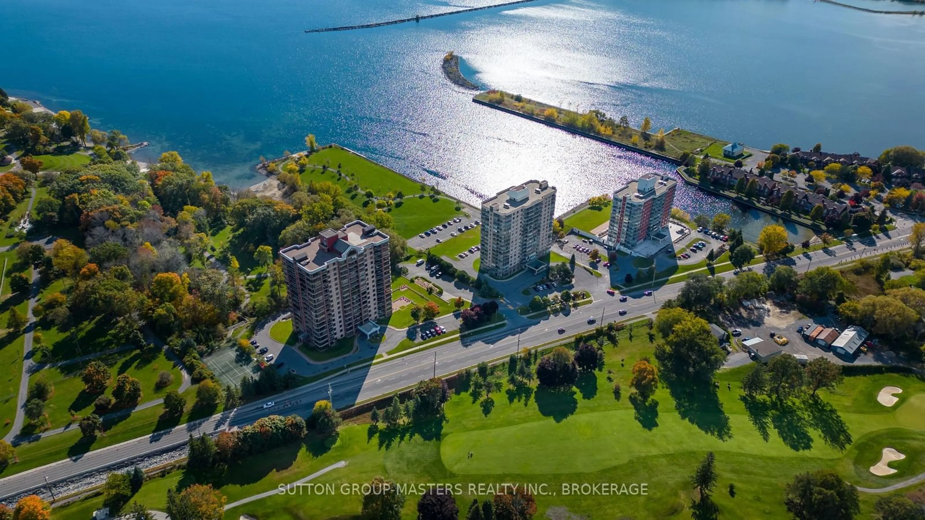 A pic from outside/outdoor area/front of a property/back of a property/a pic from drone, water/lake/river/ocean view for 1000 King St #703, Kingston Ontario K7M 8H3