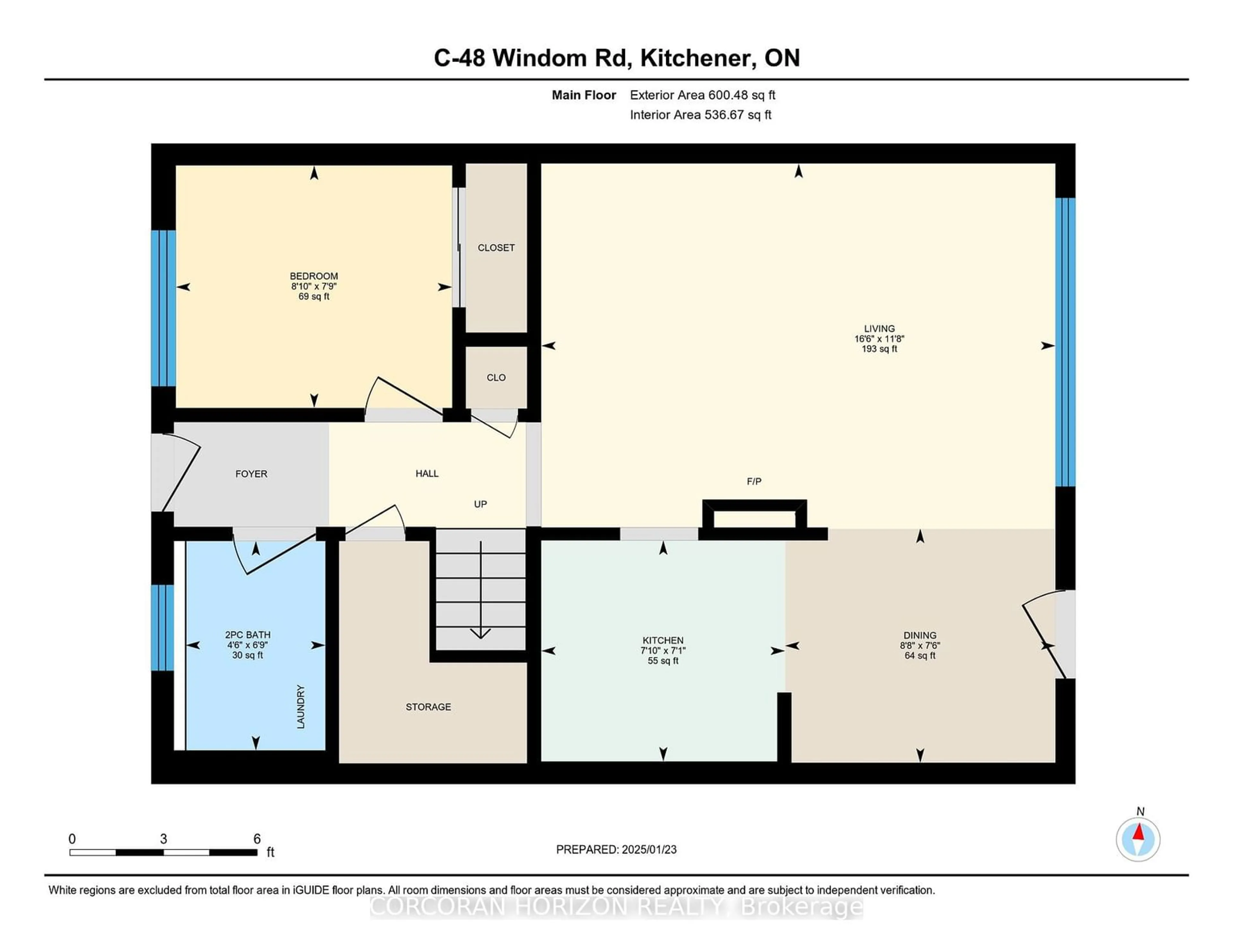 Floor plan for 48 Windom Rd #C, Kitchener Ontario N2A 2P4