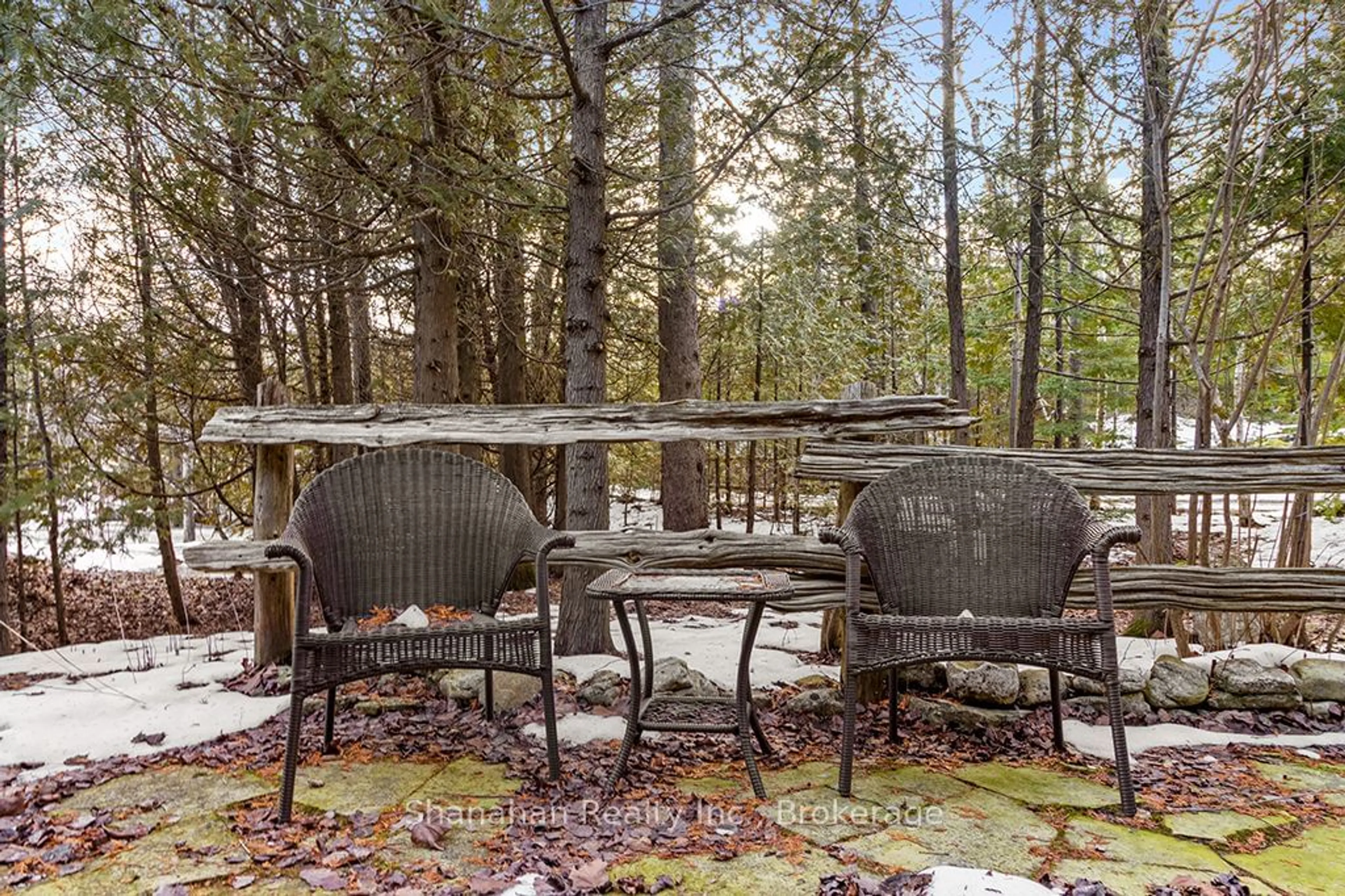 Patio, forest/trees view for 26 Elgin St, Northern Bruce Peninsula Ontario N0H 2R0