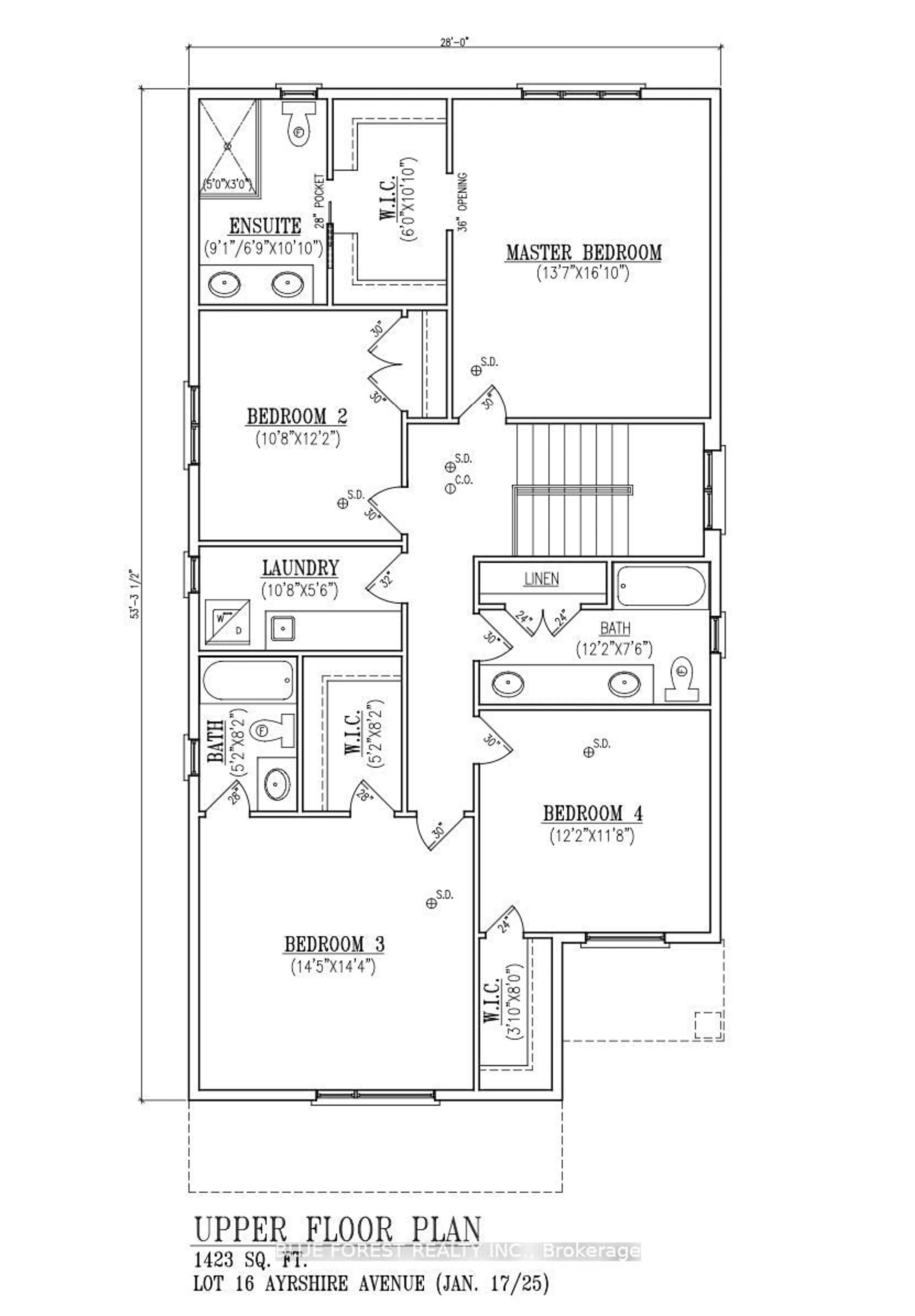 Floor plan for Lot 15 Ayrshire Ave, London Ontario N6P 0J5