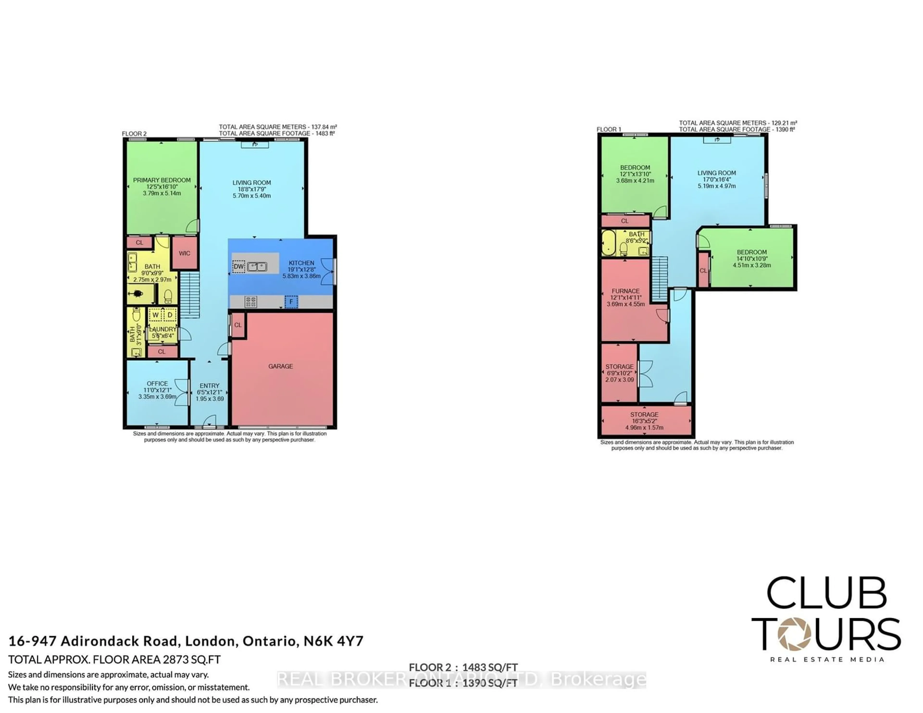 Floor plan for 16-947 Adirondack Rd, London Ontario N6K 4Y7