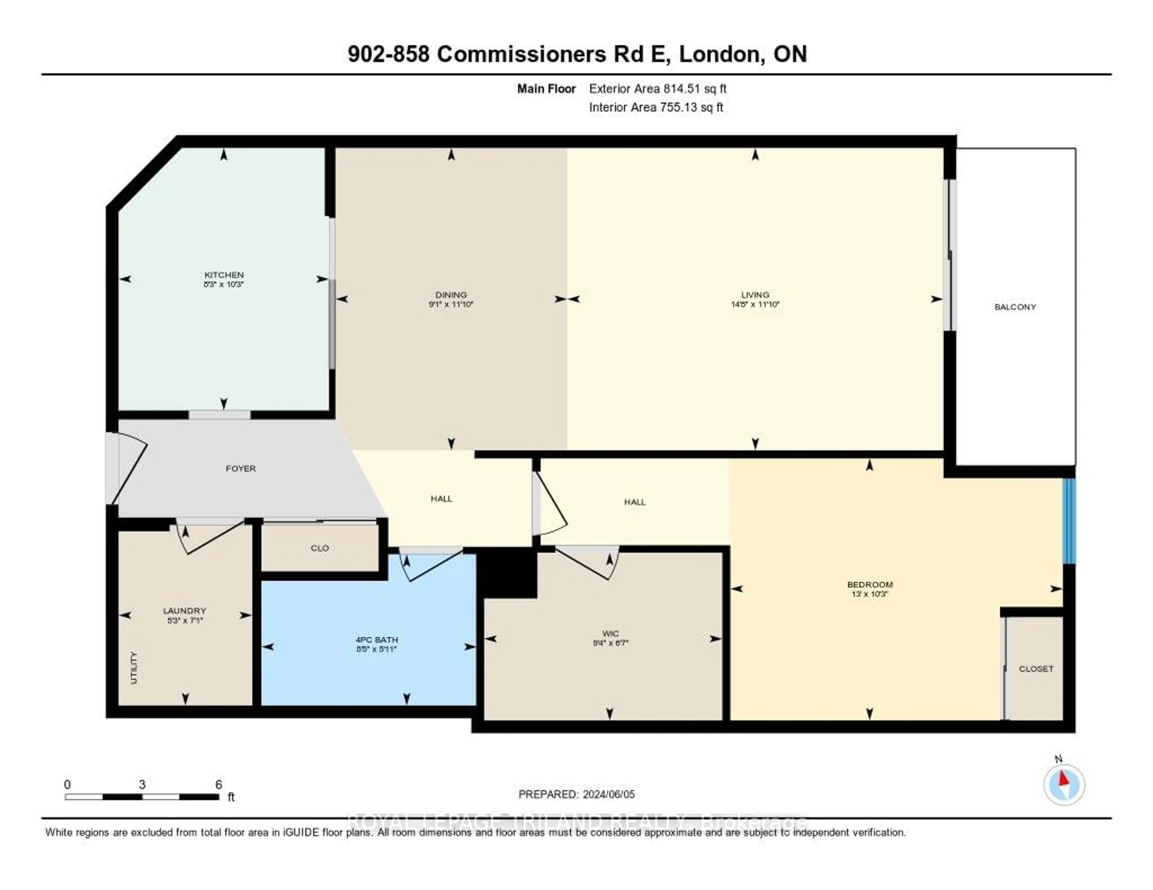 Floor plan for 858 Commissioners Rd #902, London Ontario N6C 5Y5