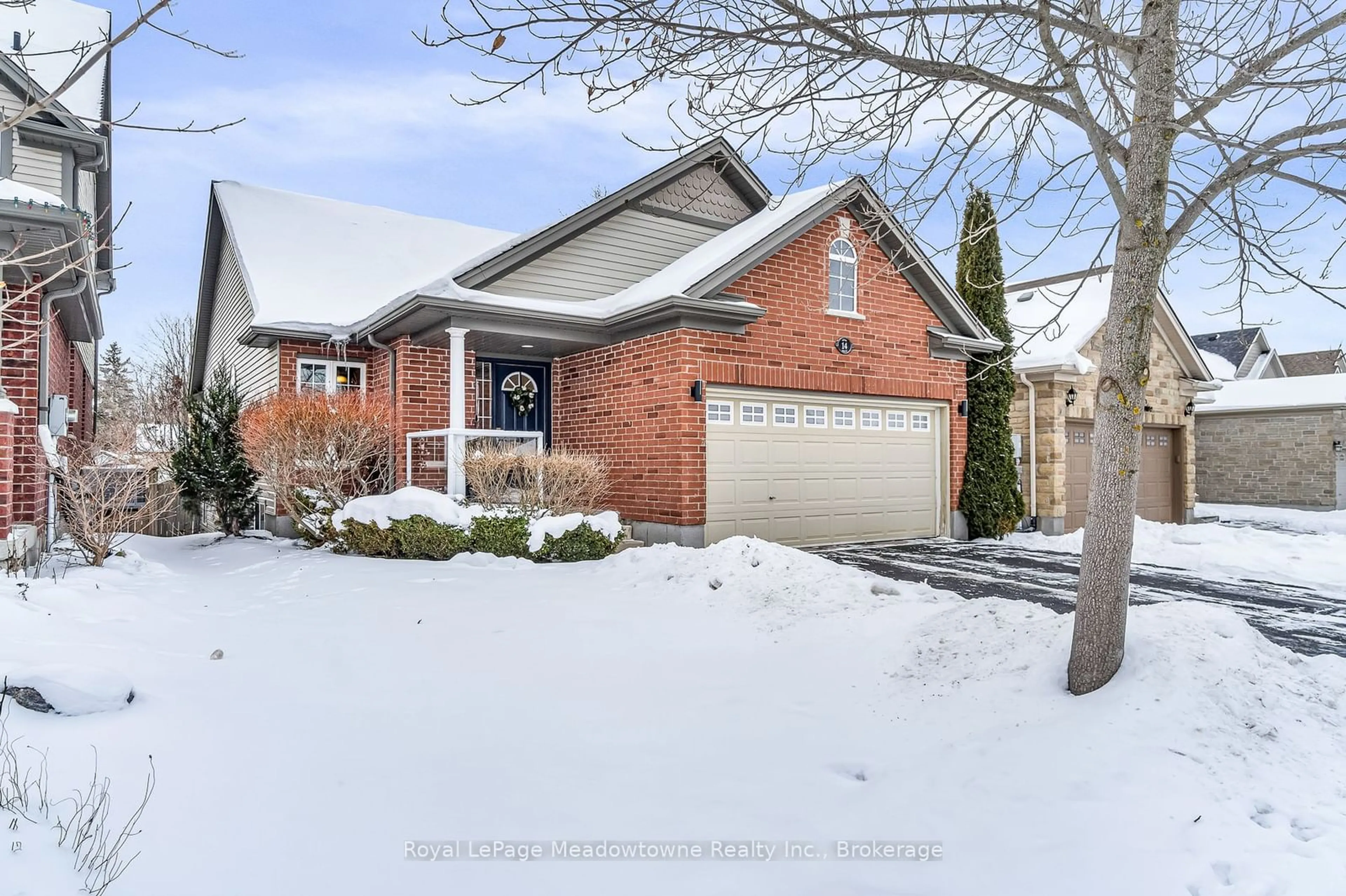 Home with brick exterior material, street for 14 Atto Dr, Guelph Ontario N1E 0E4