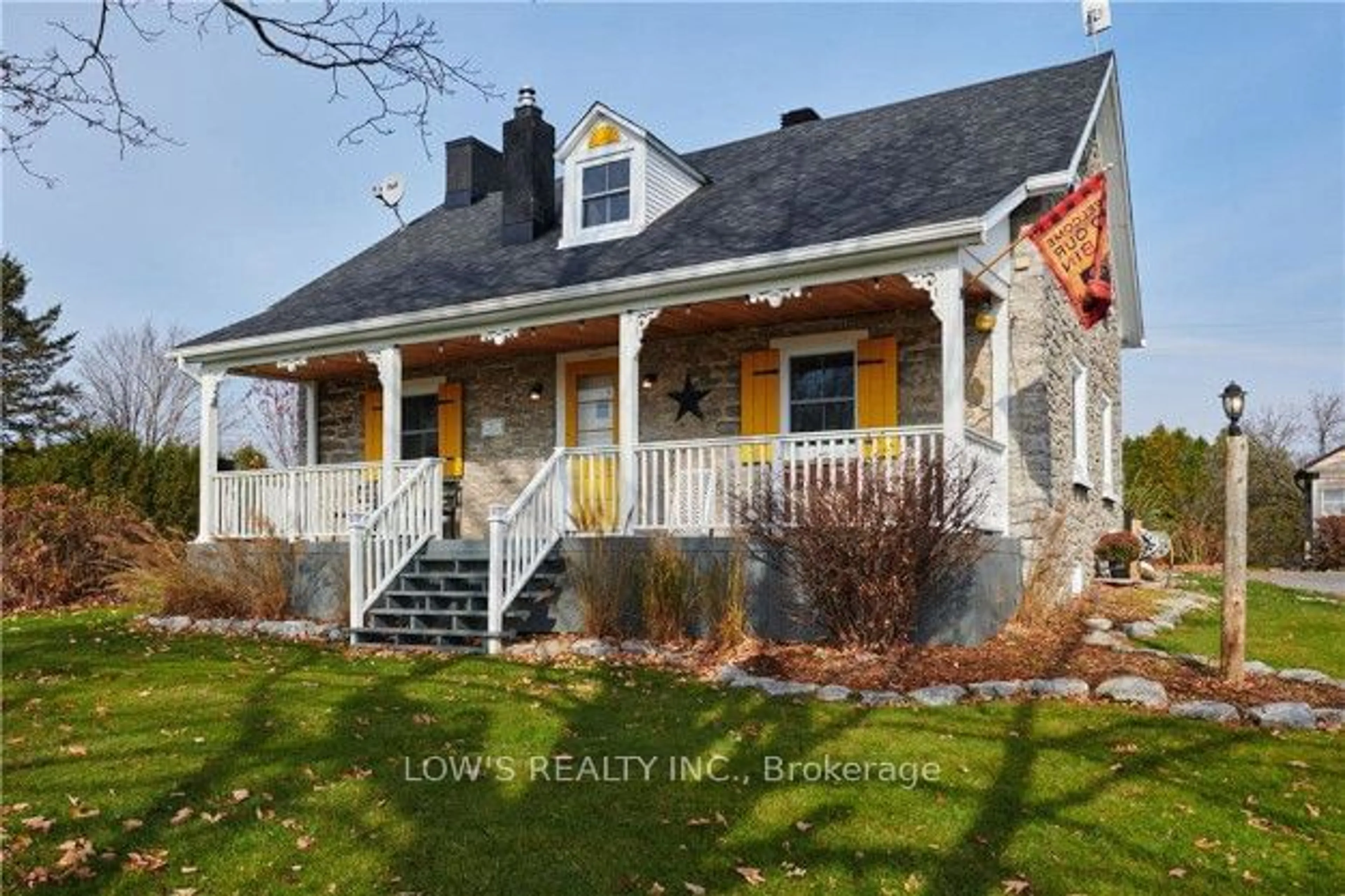 Home with vinyl exterior material, street for 1331 Pleasant Corner Rd, Champlain Ontario K0B 1R0