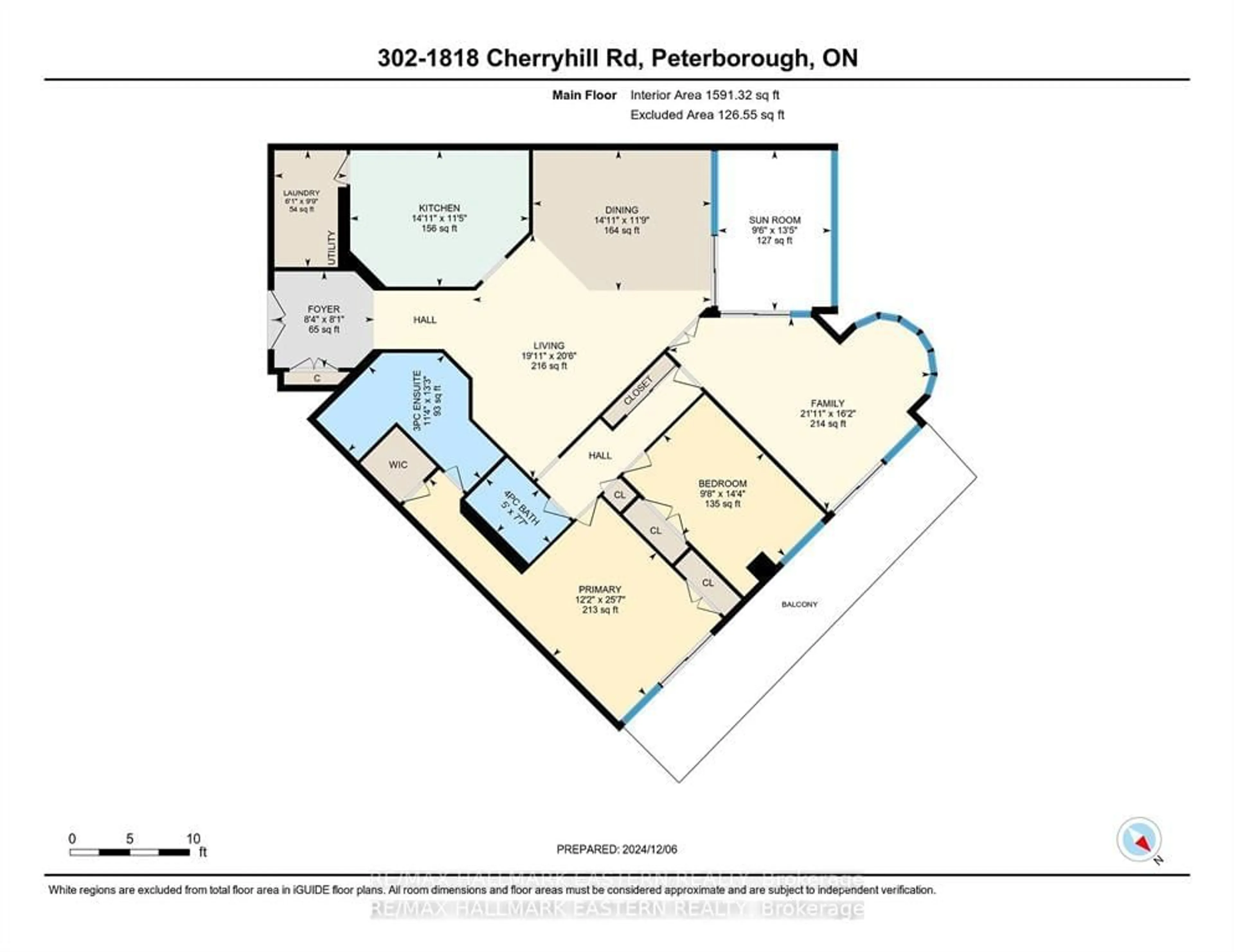 Floor plan for 1818 Cherryhill Rd #302, Peterborough Ontario K9K 1S6