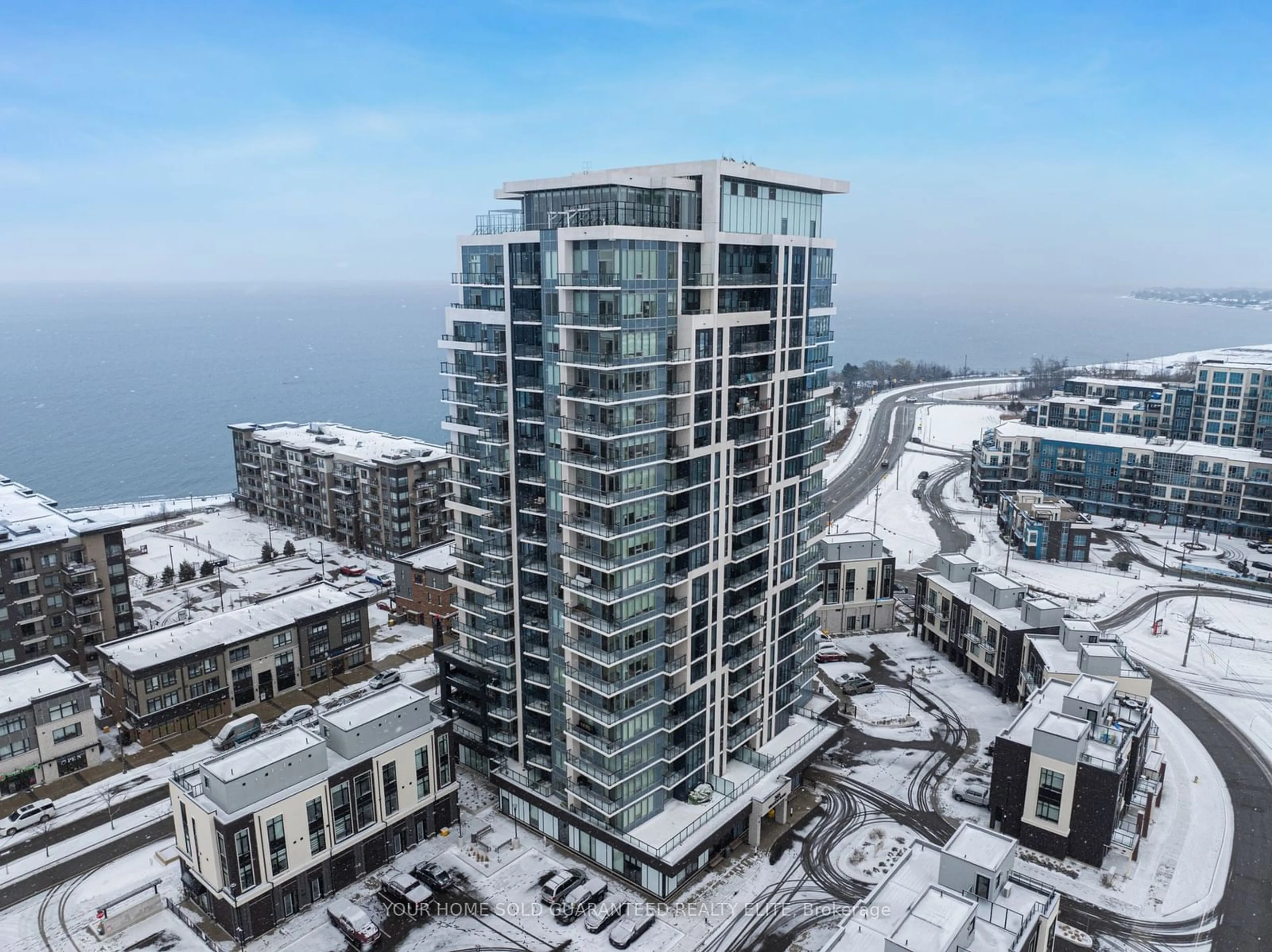 A pic from outside/outdoor area/front of a property/back of a property/a pic from drone, city buildings view from balcony for 385 Winston Rd #201, Grimsby Ontario L3M 4E8