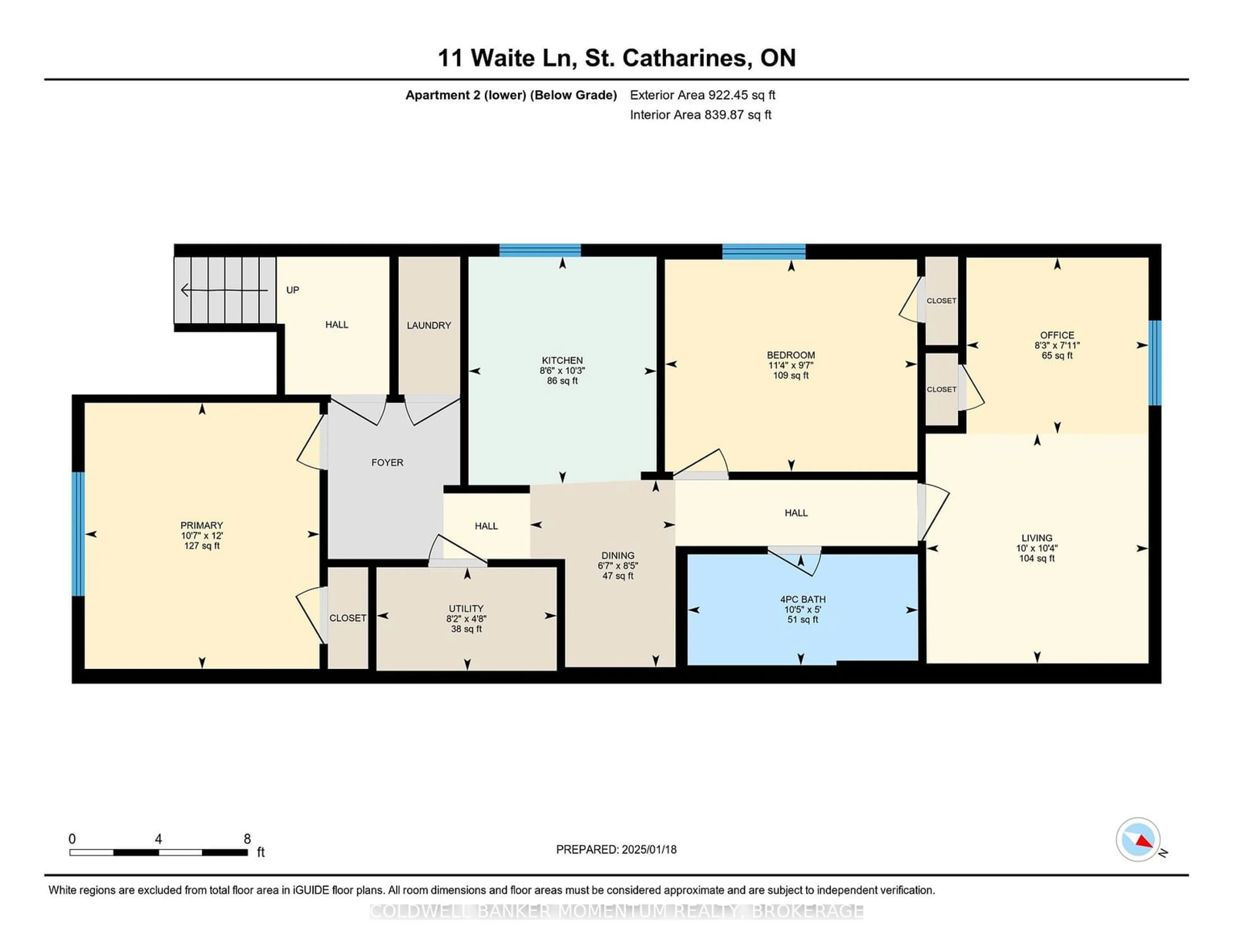 Floor plan for 11 Waite Lane, St. Catharines Ontario L2P 3Y7