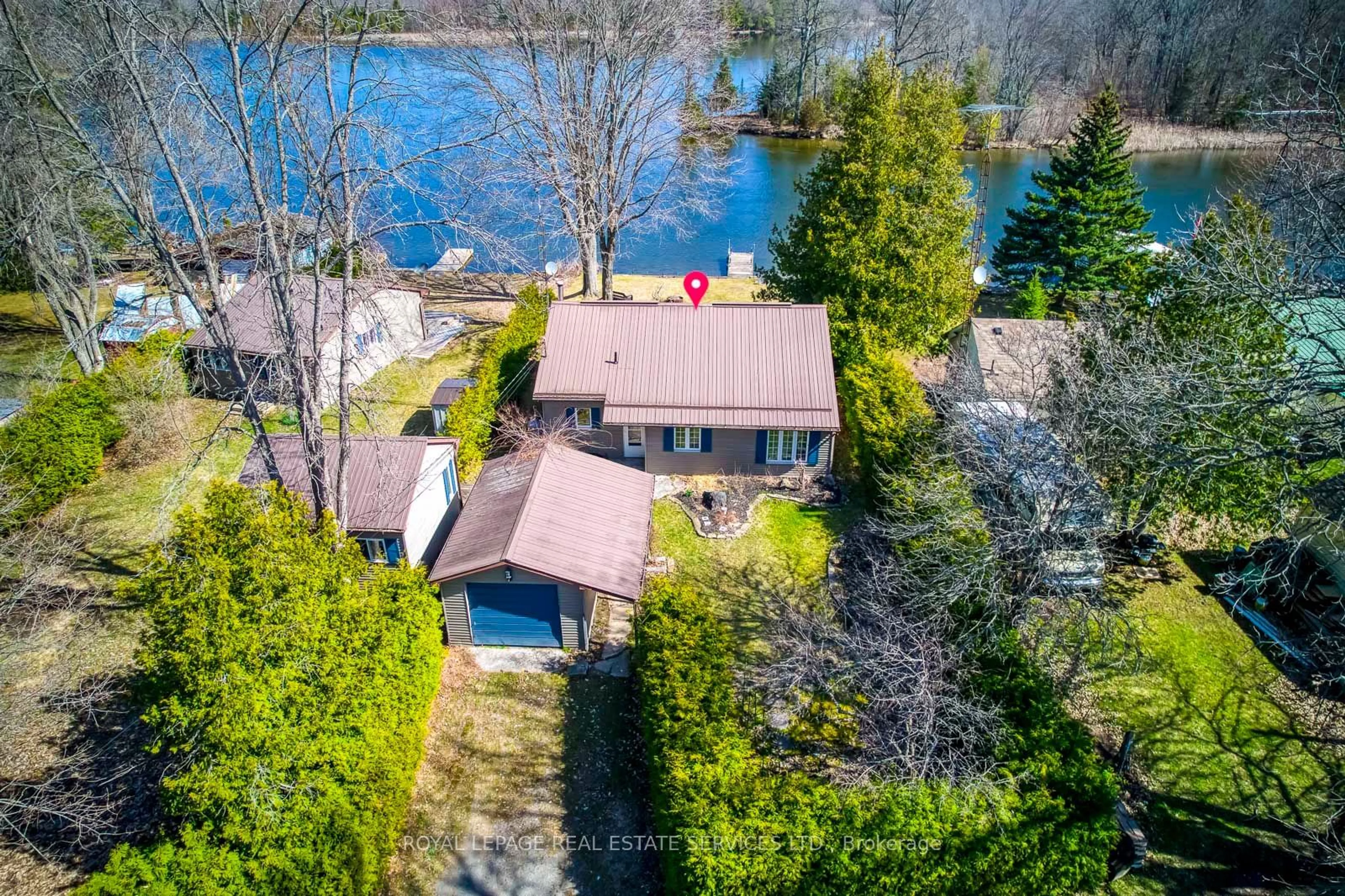 A pic from outside/outdoor area/front of a property/back of a property/a pic from drone, water/lake/river/ocean view for 198 Centennial Lane, Trent Hills Ontario K0L 2Z0