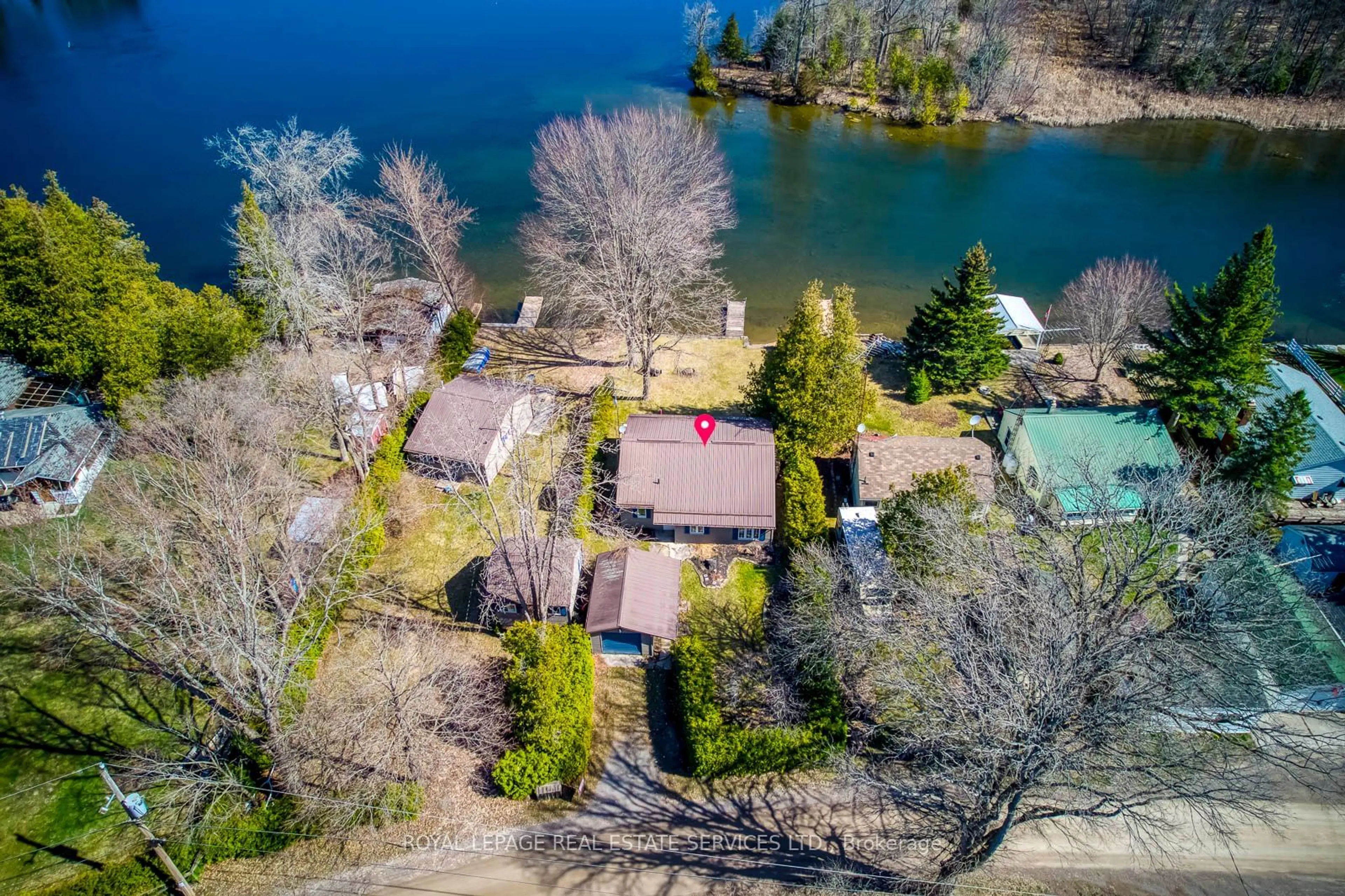 A pic from outside/outdoor area/front of a property/back of a property/a pic from drone, water/lake/river/ocean view for 198 Centennial Lane, Trent Hills Ontario K0L 2Z0